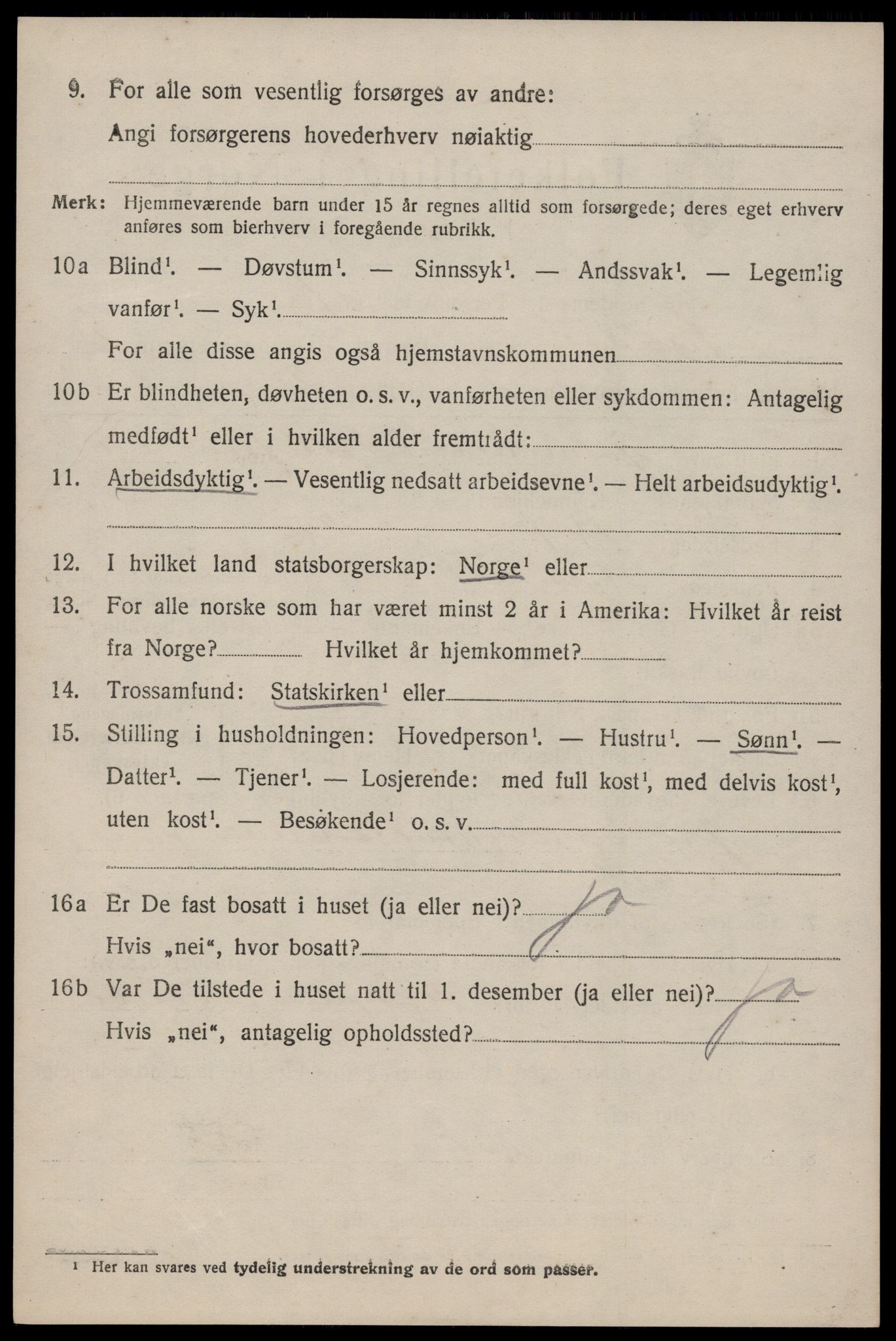 SAKO, 1920 census for Nissedal, 1920, p. 2302