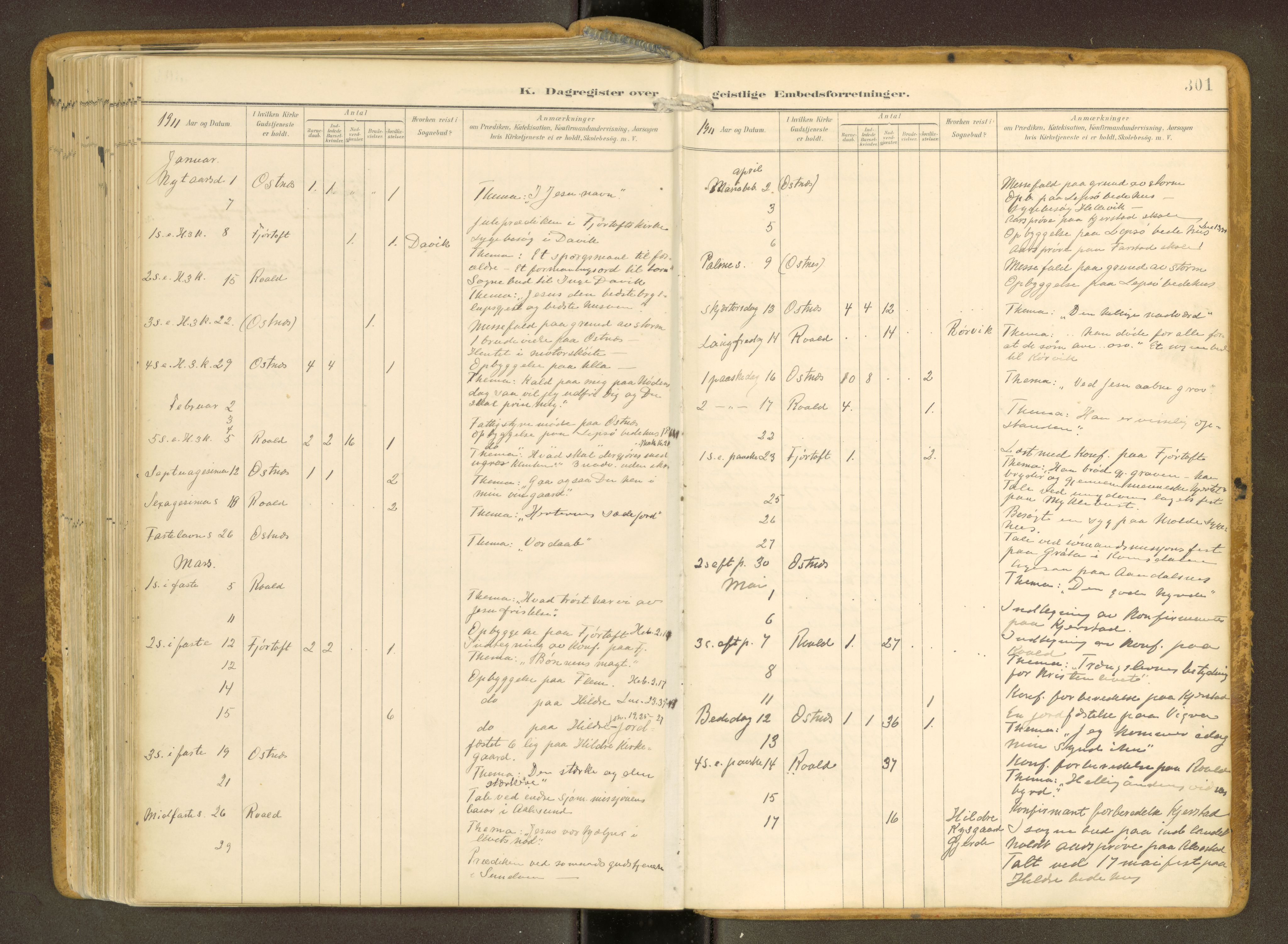 Ministerialprotokoller, klokkerbøker og fødselsregistre - Møre og Romsdal, AV/SAT-A-1454/536/L0517: Parish register (official) no. 536A--, 1897-1917, p. 301
