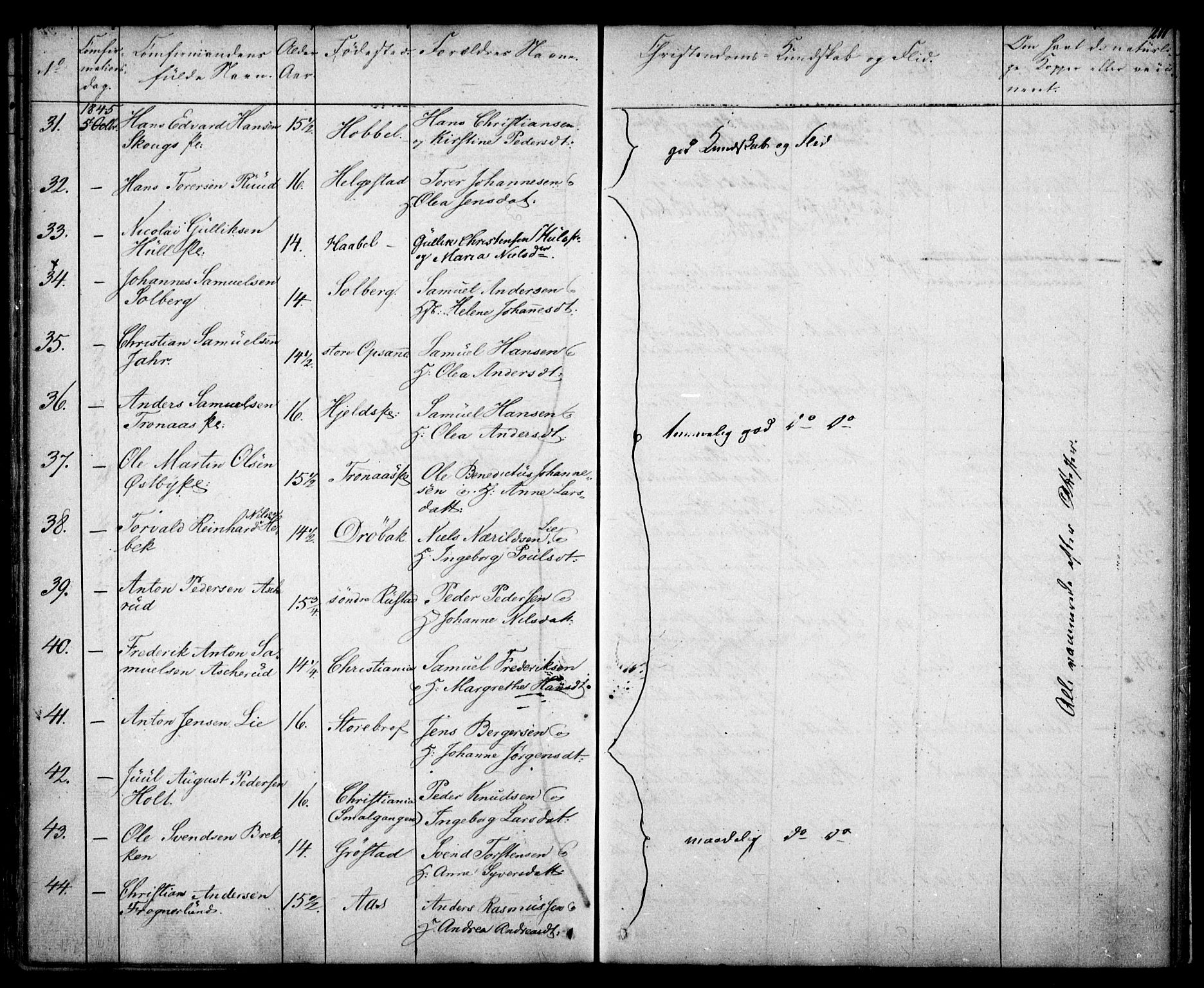 Kråkstad prestekontor Kirkebøker, SAO/A-10125a/F/Fa/L0005: Parish register (official) no. I 5, 1837-1847, p. 211