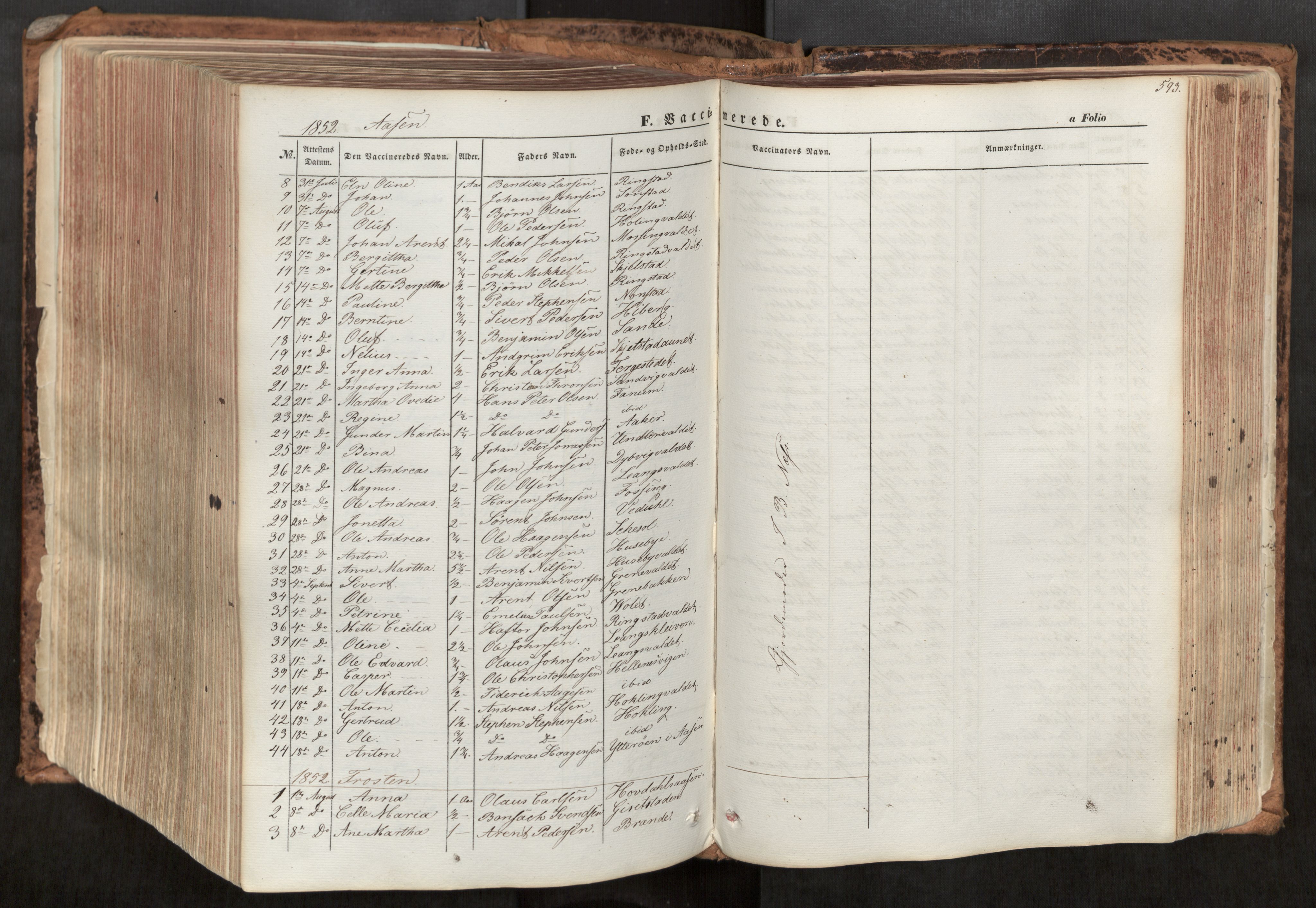 Ministerialprotokoller, klokkerbøker og fødselsregistre - Nord-Trøndelag, SAT/A-1458/713/L0116: Parish register (official) no. 713A07, 1850-1877, p. 593