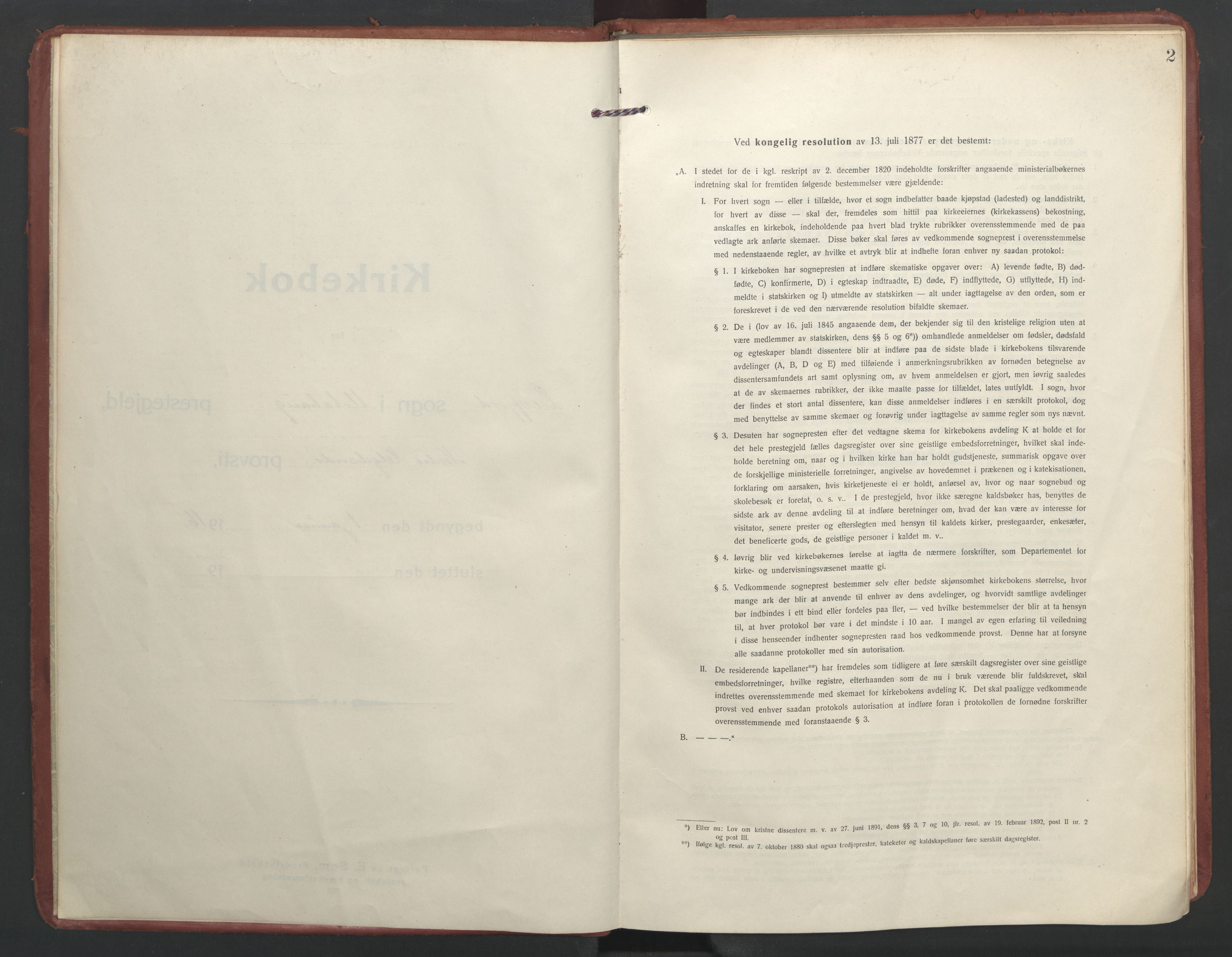 Ministerialprotokoller, klokkerbøker og fødselsregistre - Nordland, SAT/A-1459/832/L0492: Parish register (official) no. 832A01, 1916-1934, p. 2