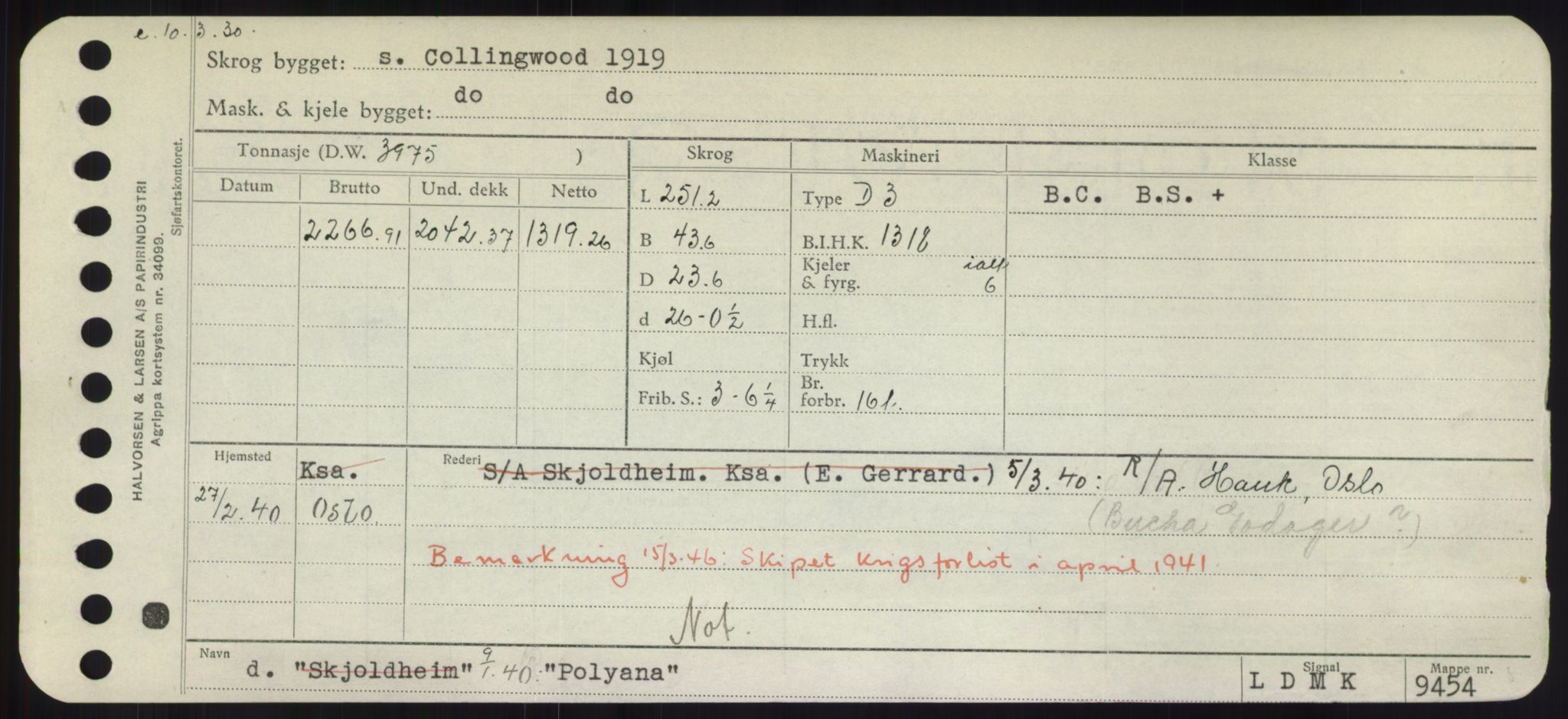 Sjøfartsdirektoratet med forløpere, Skipsmålingen, RA/S-1627/H/Hd/L0029: Fartøy, P, p. 437