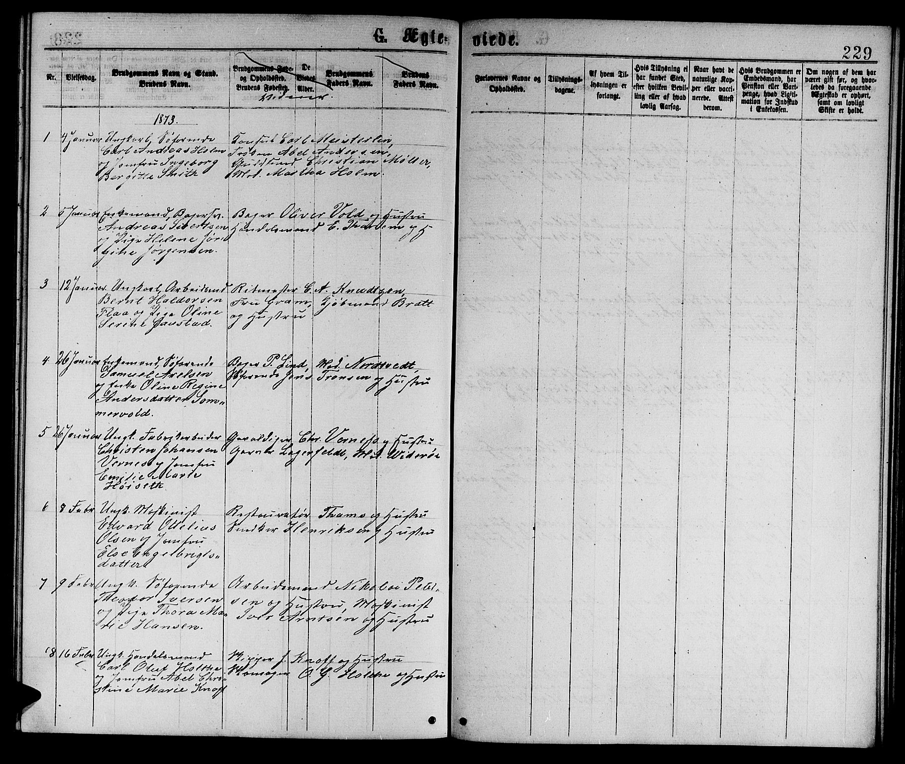 Ministerialprotokoller, klokkerbøker og fødselsregistre - Sør-Trøndelag, SAT/A-1456/601/L0088: Parish register (copy) no. 601C06, 1870-1878, p. 229