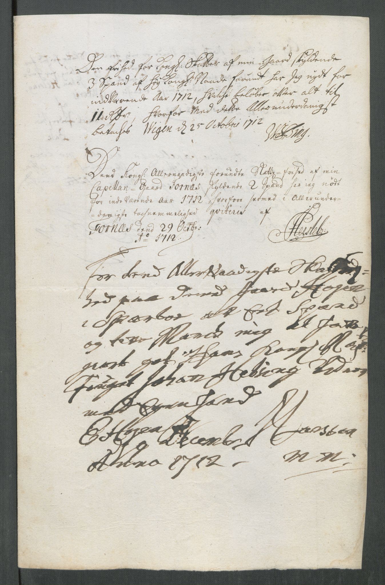 Rentekammeret inntil 1814, Reviderte regnskaper, Fogderegnskap, AV/RA-EA-4092/R63/L4320: Fogderegnskap Inderøy, 1712, p. 295