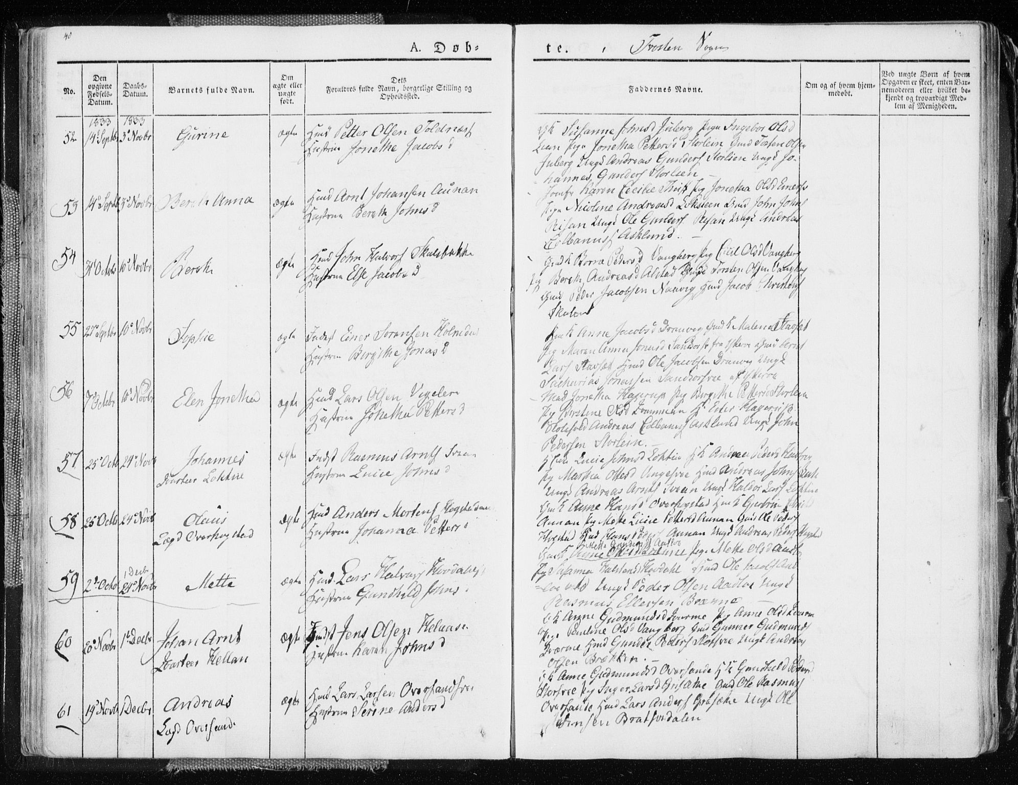 Ministerialprotokoller, klokkerbøker og fødselsregistre - Nord-Trøndelag, SAT/A-1458/713/L0114: Parish register (official) no. 713A05, 1827-1839, p. 40
