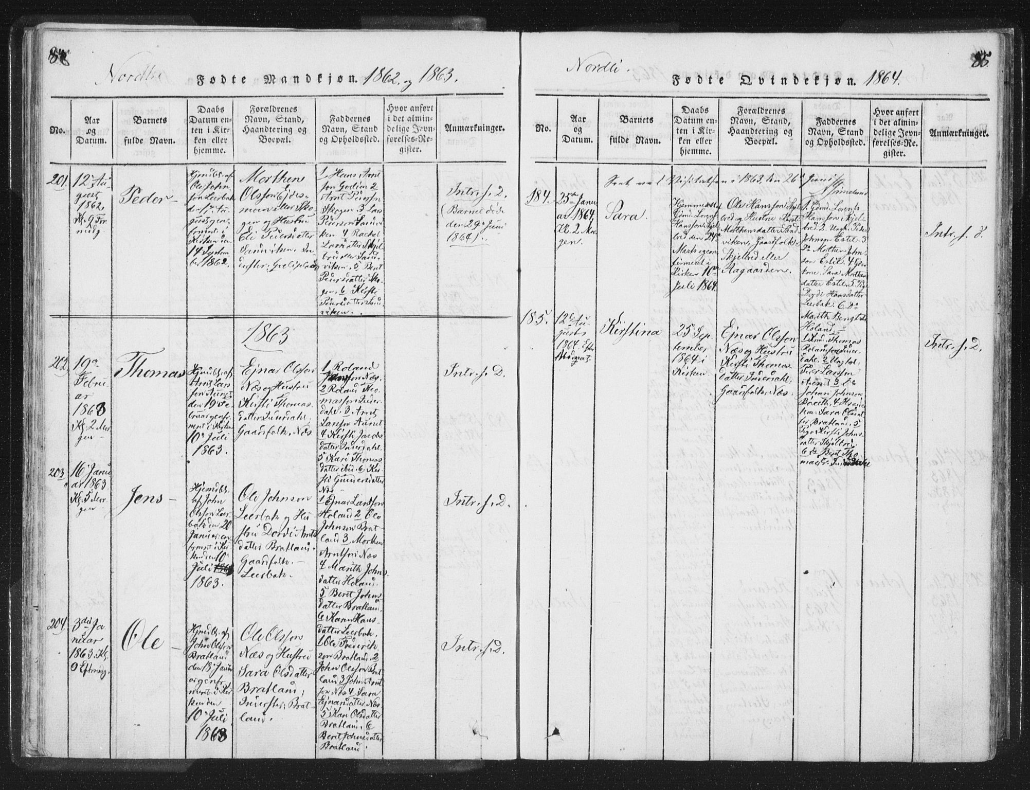 Ministerialprotokoller, klokkerbøker og fødselsregistre - Nord-Trøndelag, AV/SAT-A-1458/755/L0491: Parish register (official) no. 755A01 /1, 1817-1864, p. 84-85