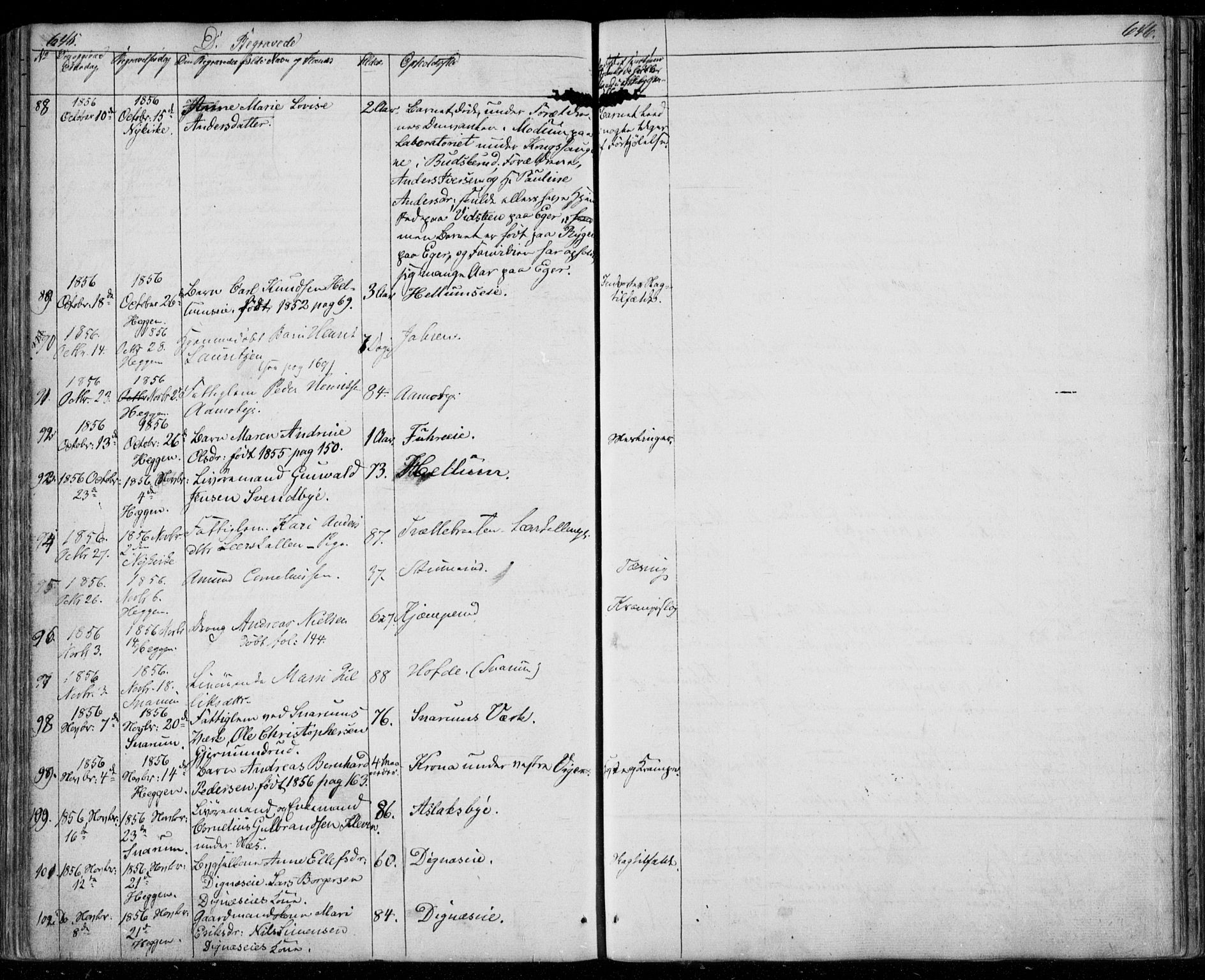 Modum kirkebøker, AV/SAKO-A-234/F/Fa/L0008: Parish register (official) no. 8, 1851-1859, p. 645-646