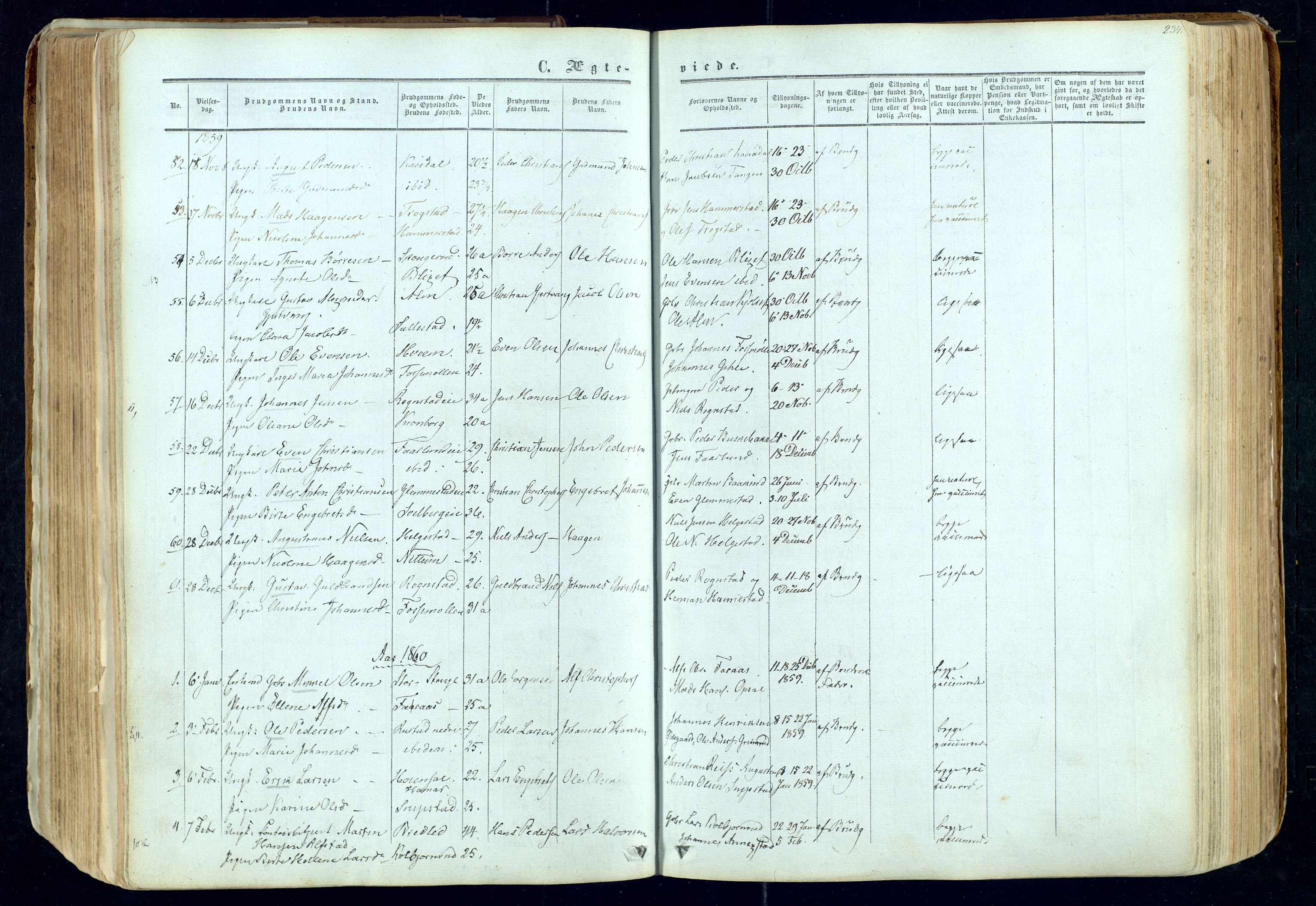Østre Toten prestekontor, SAH/PREST-104/H/Ha/Haa/L0004: Parish register (official) no. 4, 1857-1865, p. 234
