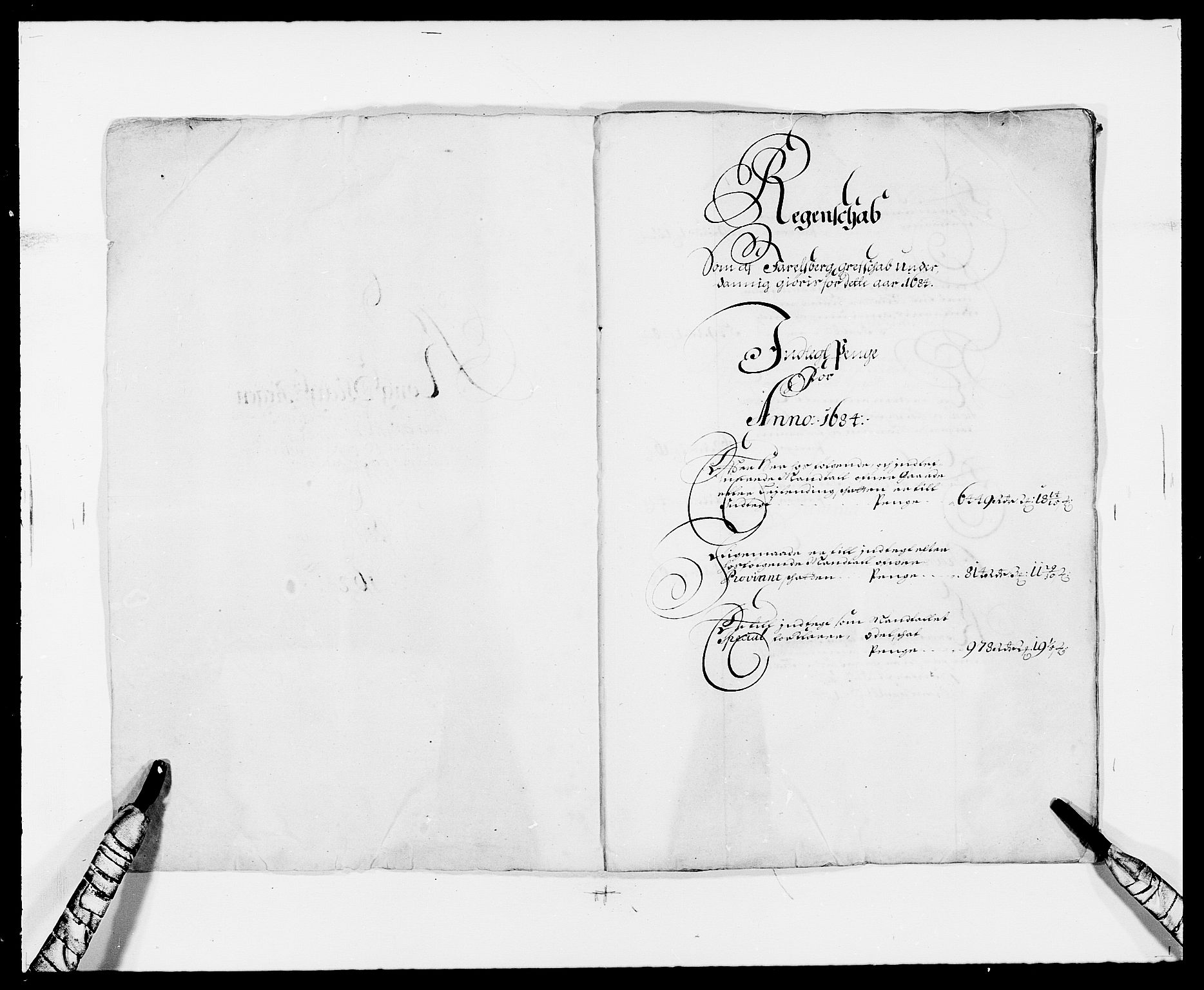 Rentekammeret inntil 1814, Reviderte regnskaper, Fogderegnskap, RA/EA-4092/R32/L1854: Fogderegnskap Jarlsberg grevskap, 1684, p. 2