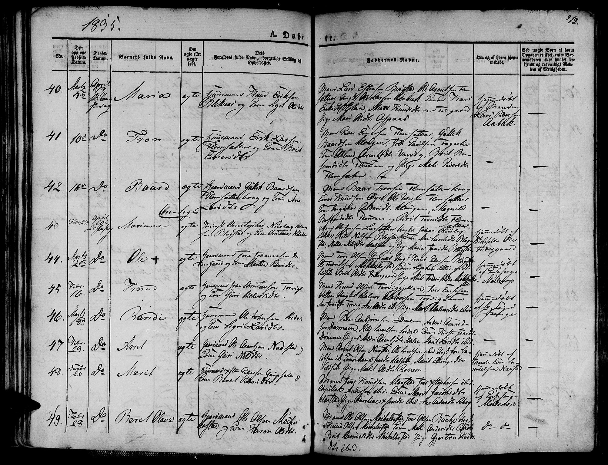 Ministerialprotokoller, klokkerbøker og fødselsregistre - Møre og Romsdal, AV/SAT-A-1454/586/L0983: Parish register (official) no. 586A09, 1829-1843, p. 72