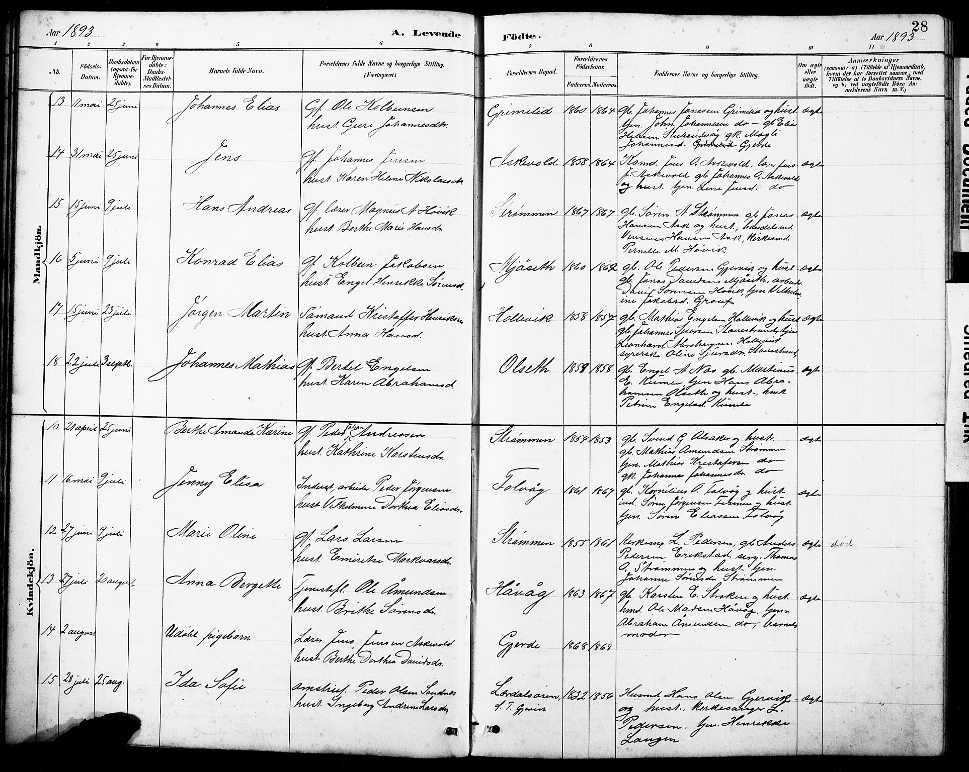 Askvoll sokneprestembete, AV/SAB-A-79501/H/Hab/Haba/L0003: Parish register (copy) no. A 3, 1886-1928, p. 28