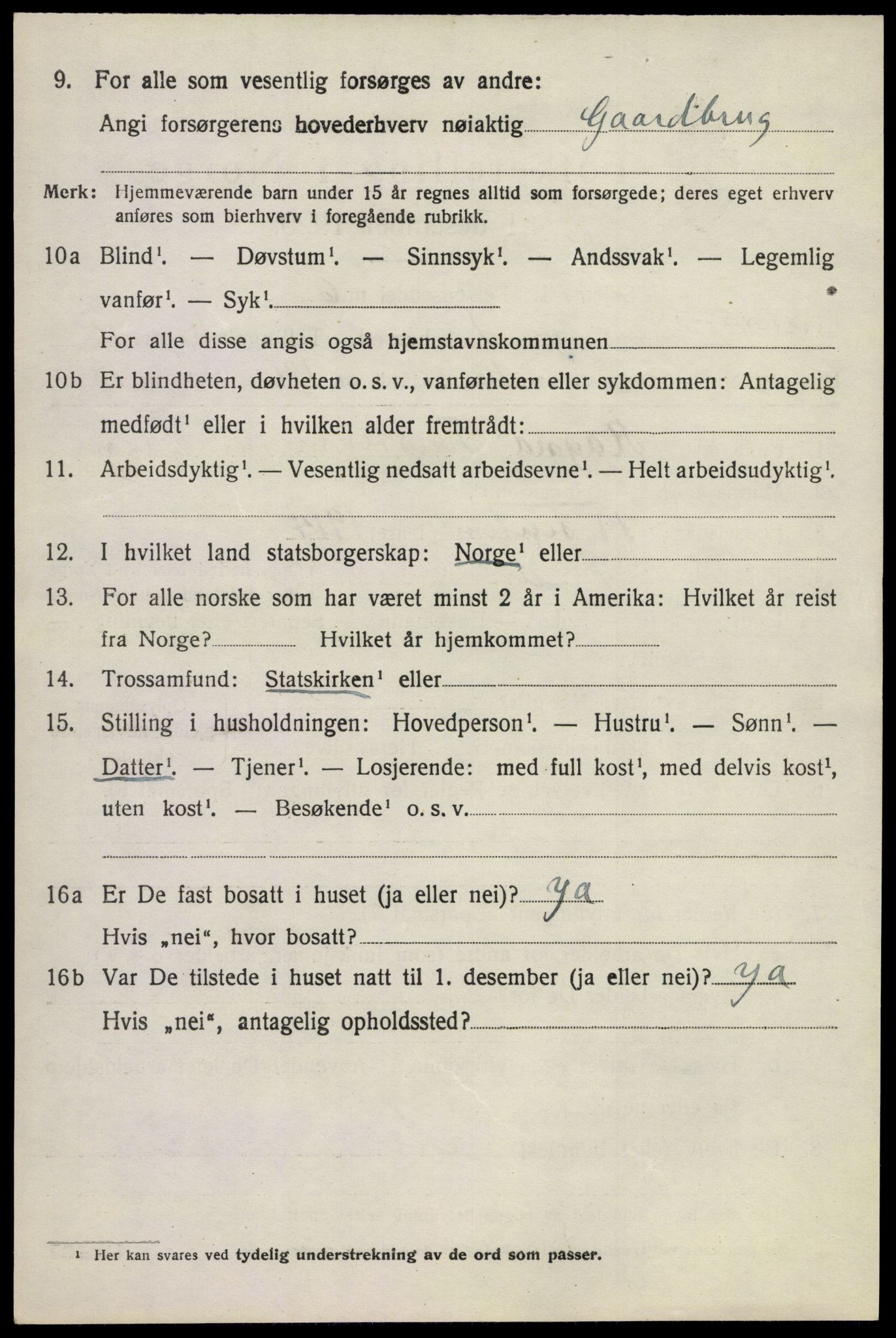 SAKO, 1920 census for Øvre Sandsvær, 1920, p. 5729