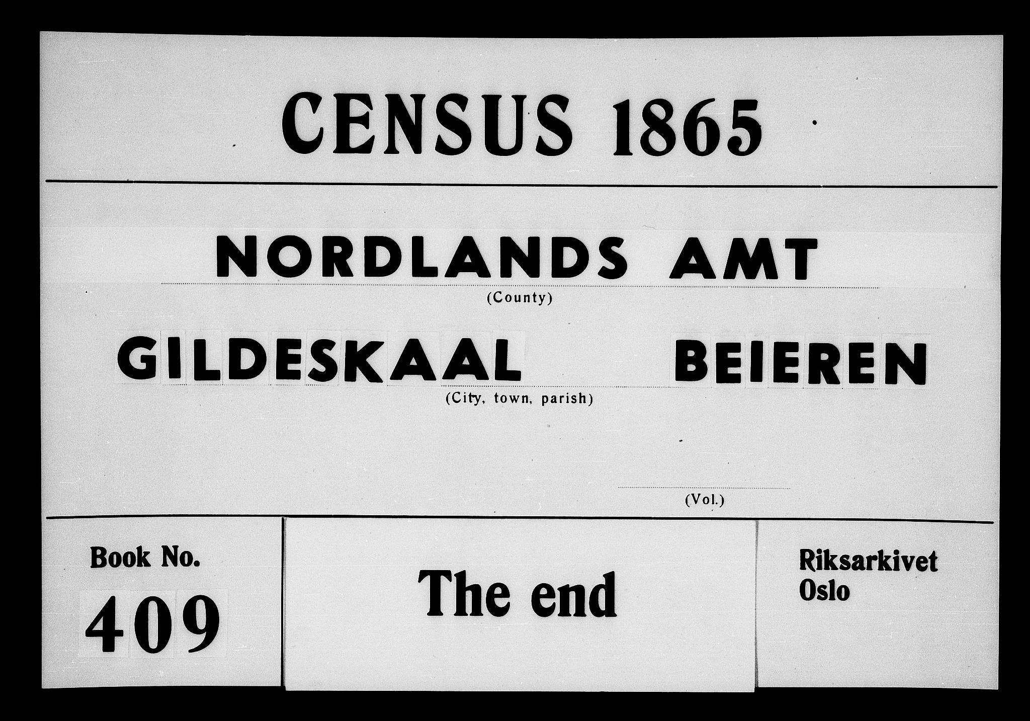 RA, 1865 census for Beiarn, 1865, p. 58