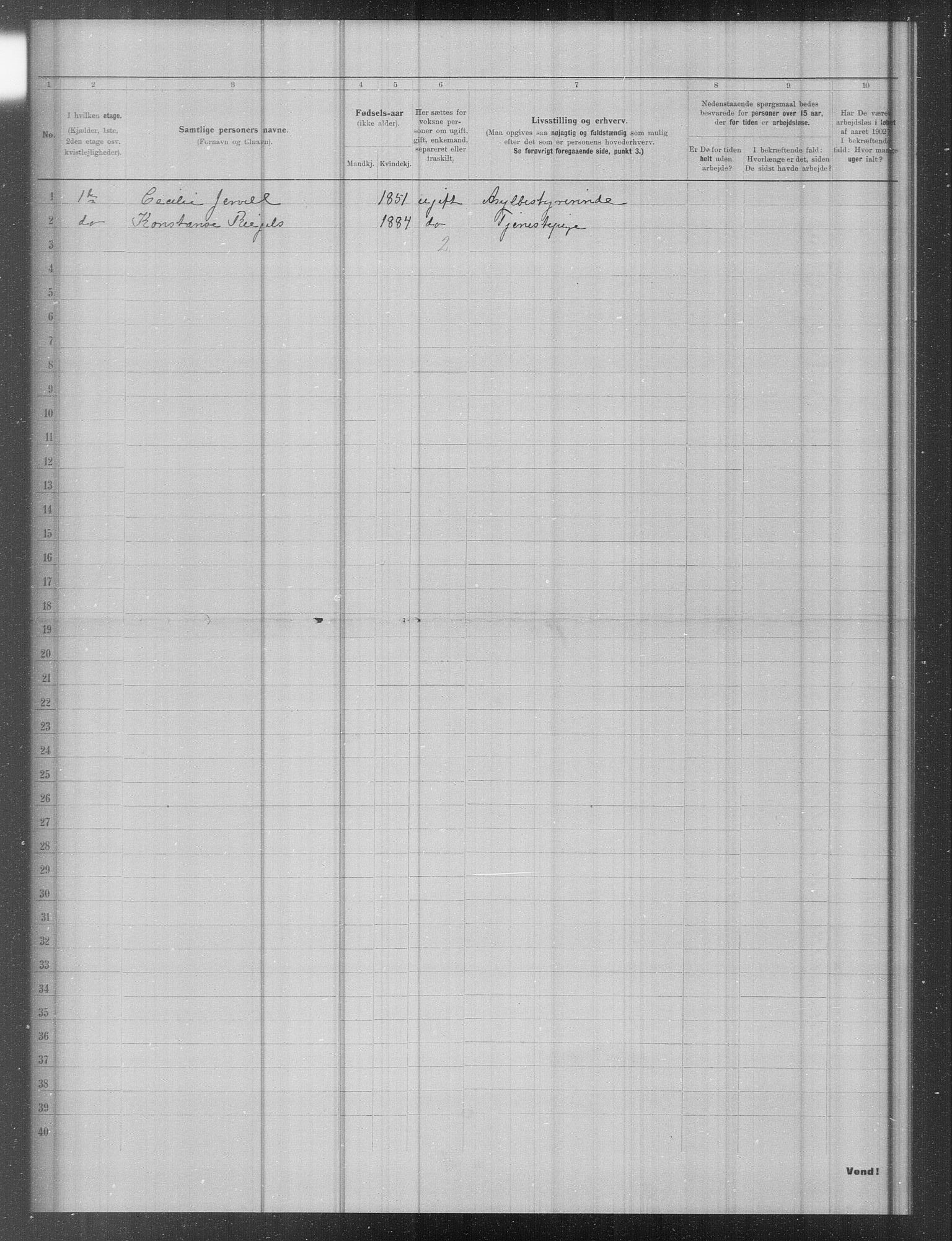 OBA, Municipal Census 1902 for Kristiania, 1902, p. 13501