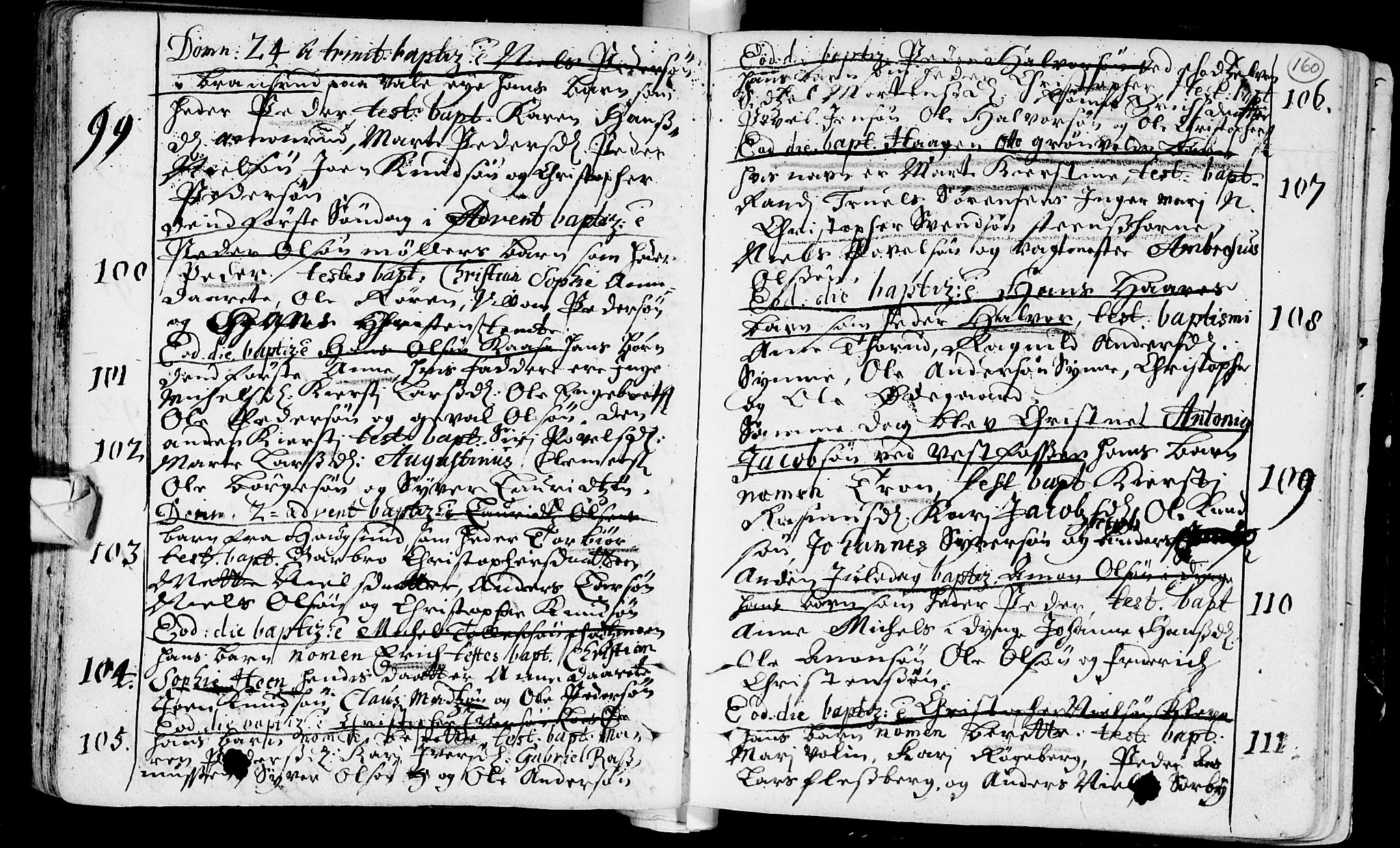 Eiker kirkebøker, SAKO/A-4/F/Fa/L0002: Parish register (official) no. I 2, 1705-1724, p. 160