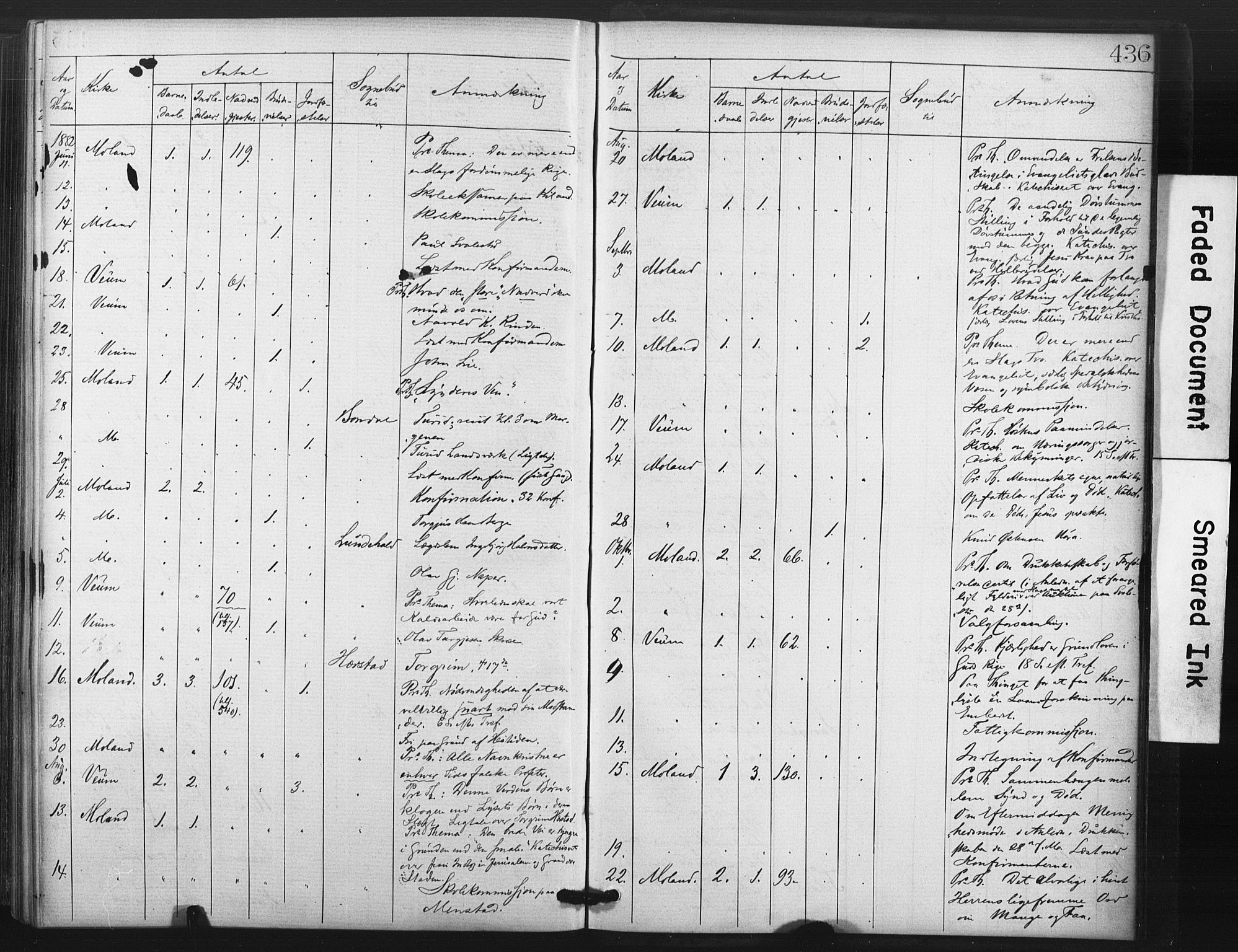 Fyresdal kirkebøker, AV/SAKO-A-263/F/Fa/L0006: Parish register (official) no. I 6, 1872-1886, p. 436