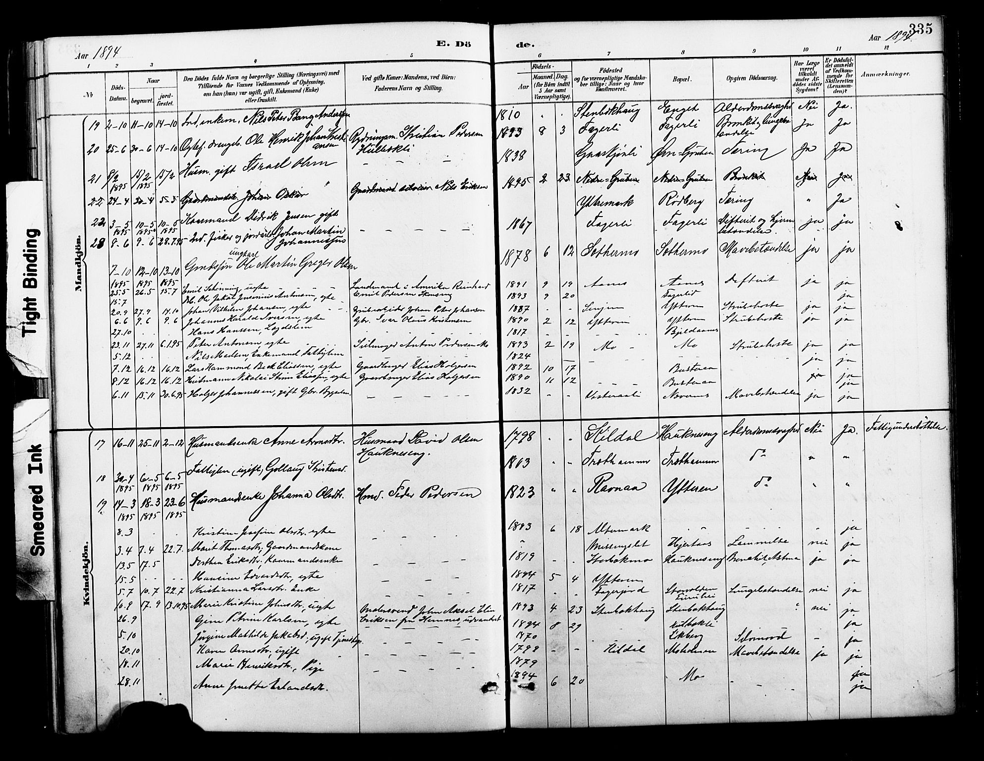 Ministerialprotokoller, klokkerbøker og fødselsregistre - Nordland, SAT/A-1459/827/L0421: Parish register (copy) no. 827C10, 1887-1906, p. 335