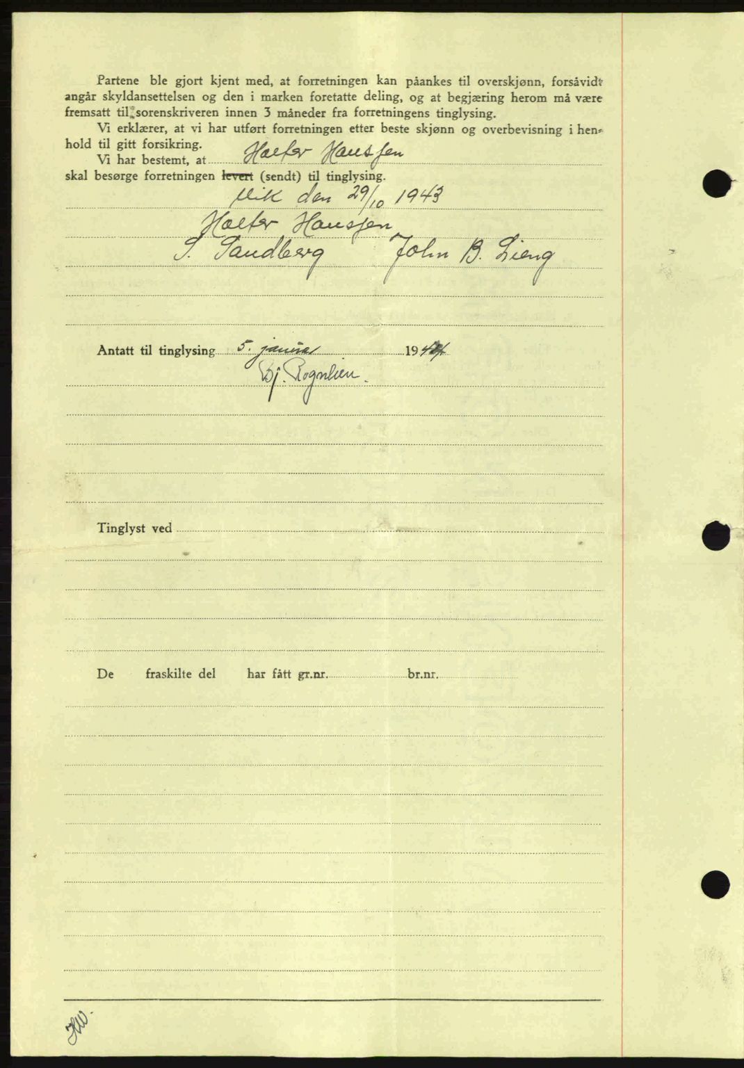 Salten sorenskriveri, AV/SAT-A-4578/1/2/2C: Mortgage book no. A14-15, 1943-1945, Diary no: : 15/1944