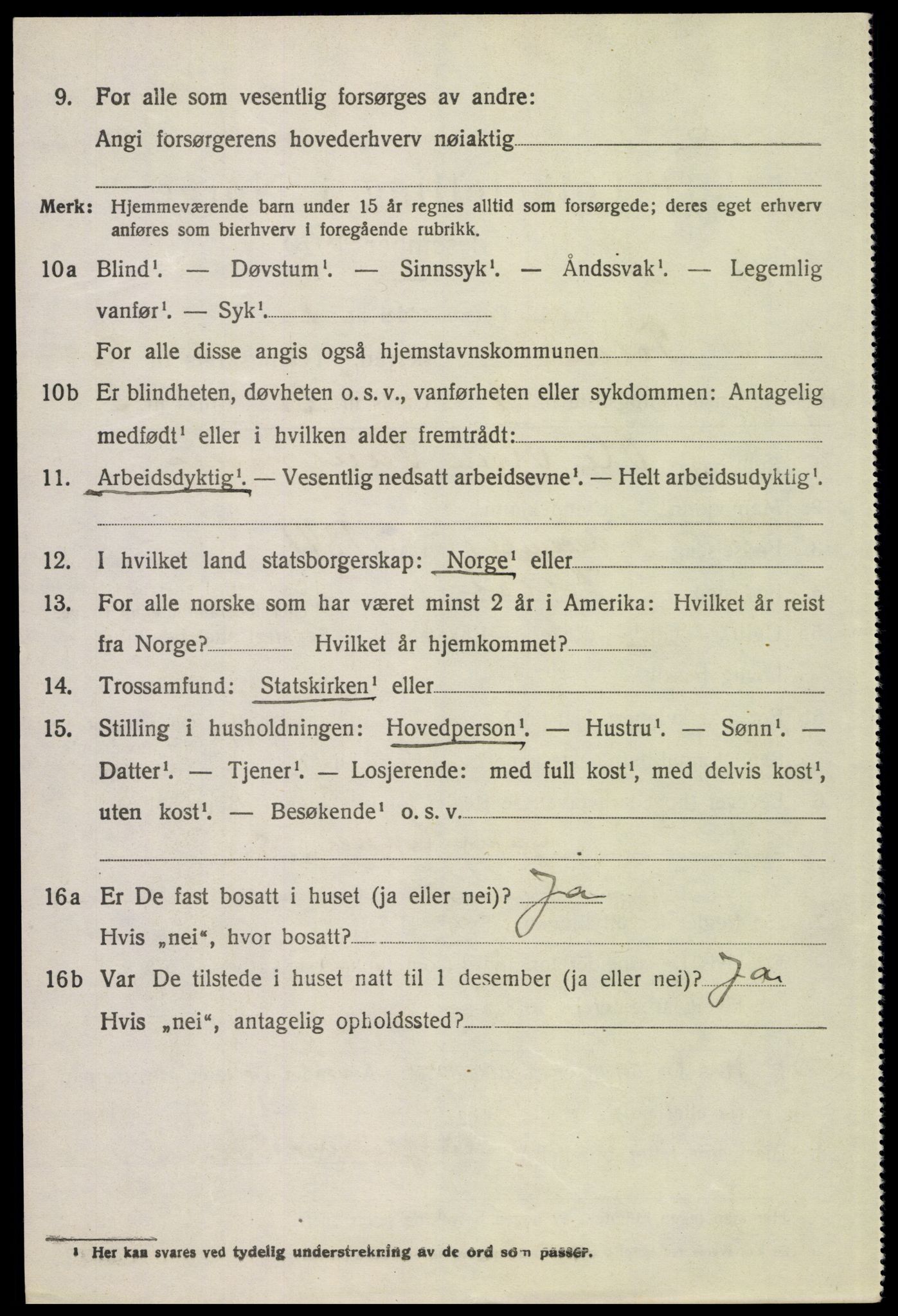 SAH, 1920 census for Folldal, 1920, p. 1038