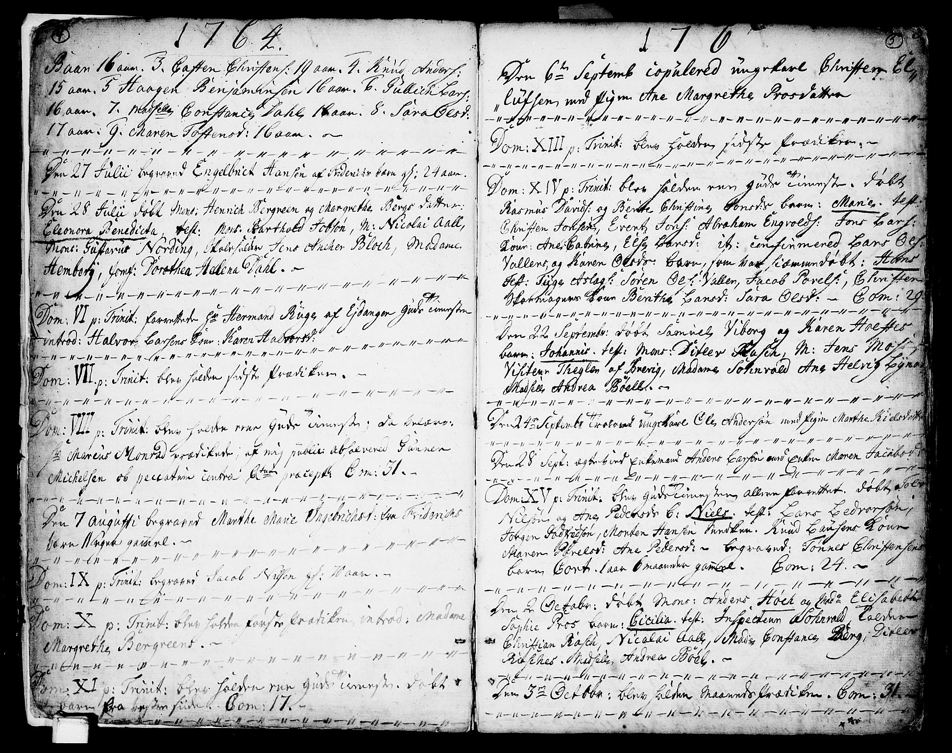 Porsgrunn kirkebøker , SAKO/A-104/F/Fa/L0002: Parish register (official) no. 2, 1764-1814, p. 4-5