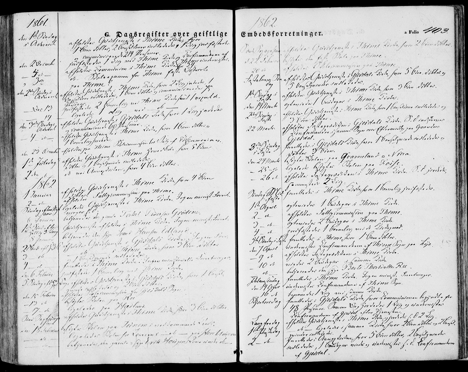 Lye sokneprestkontor, SAST/A-101794/001/30BA/L0007: Parish register (official) no. A 6, 1856-1871, p. 403