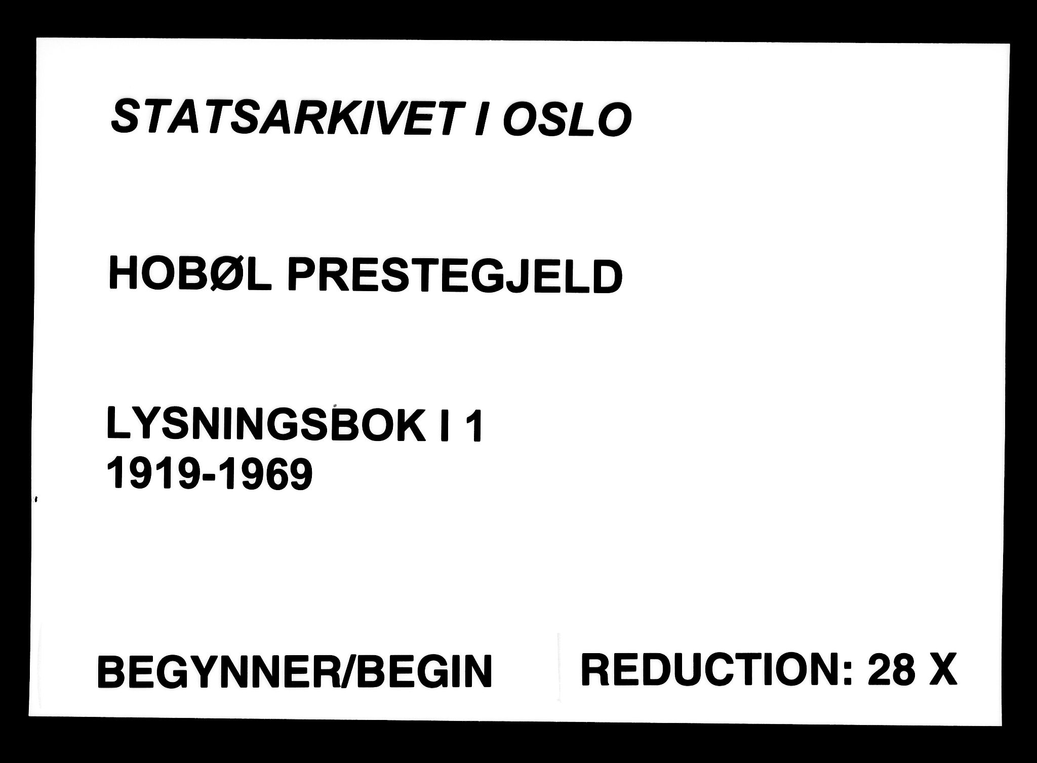 Hobøl prestekontor Kirkebøker, SAO/A-2002/H/Ha/L0001: Banns register no. I 1, 1919-1969