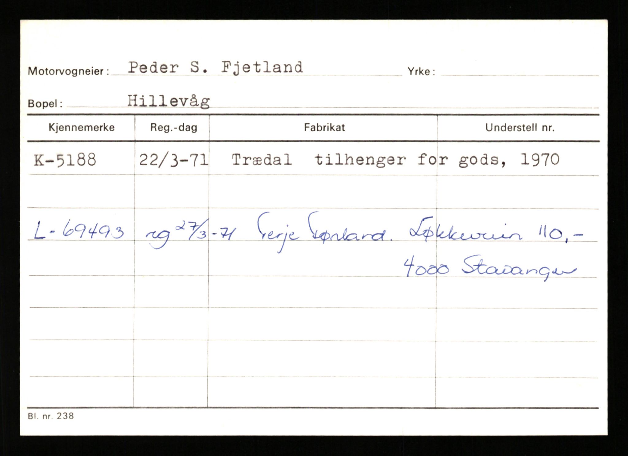 Stavanger trafikkstasjon, AV/SAST-A-101942/0/G/L0001: Registreringsnummer: 0 - 5782, 1930-1971, p. 3049