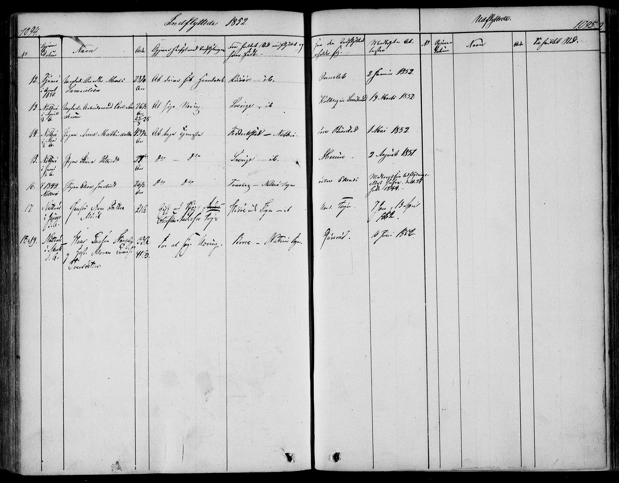 Nøtterøy kirkebøker, AV/SAKO-A-354/F/Fa/L0005: Parish register (official) no. I 5, 1839-1852, p. 1094-1095