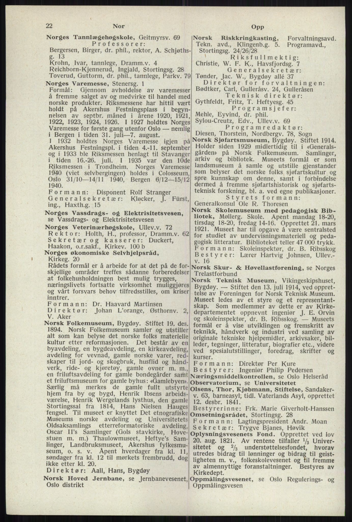 Kristiania/Oslo adressebok, PUBL/-, 1941, p. 22