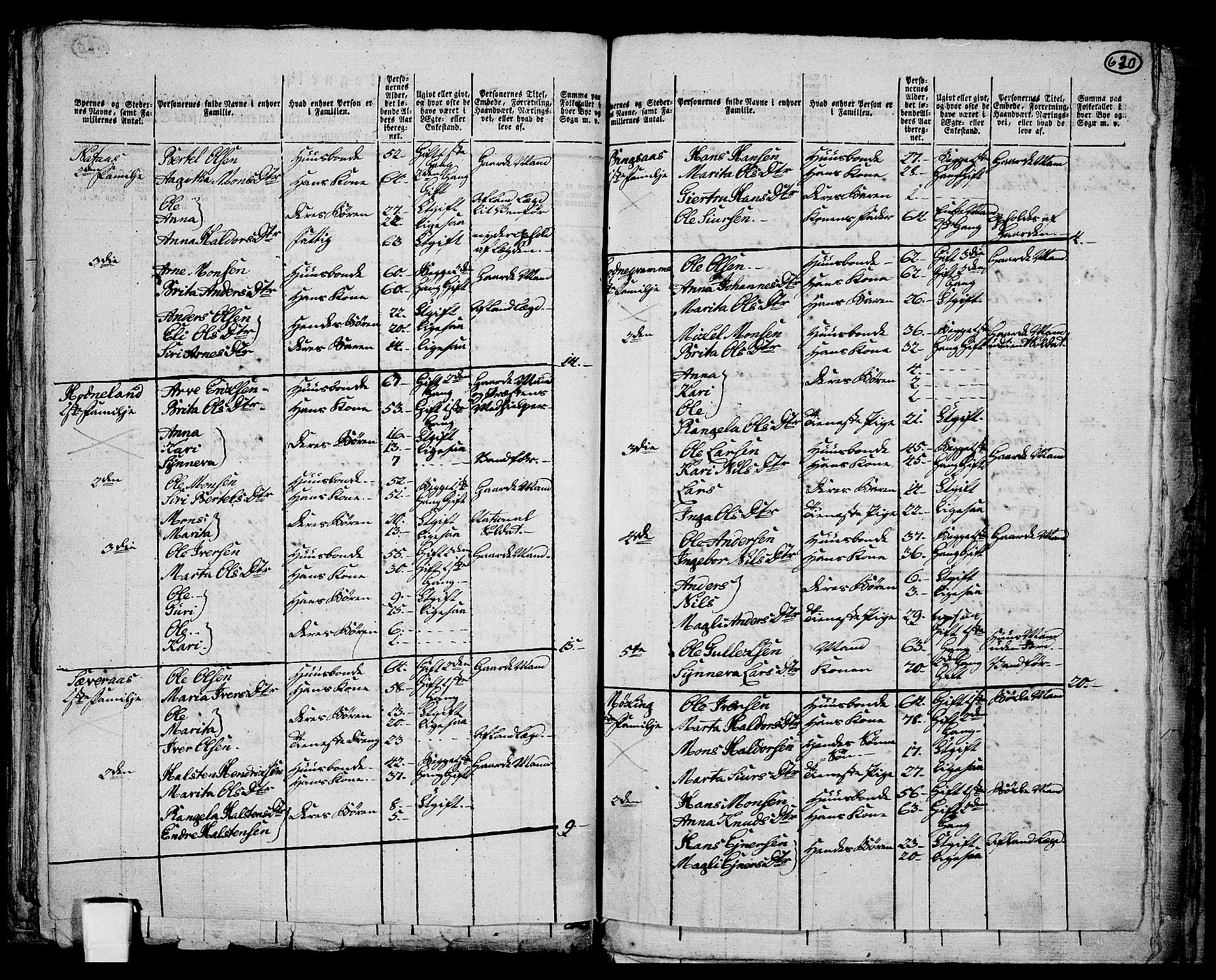 RA, 1801 census for 1263P Lindås, 1801, p. 629b-630a