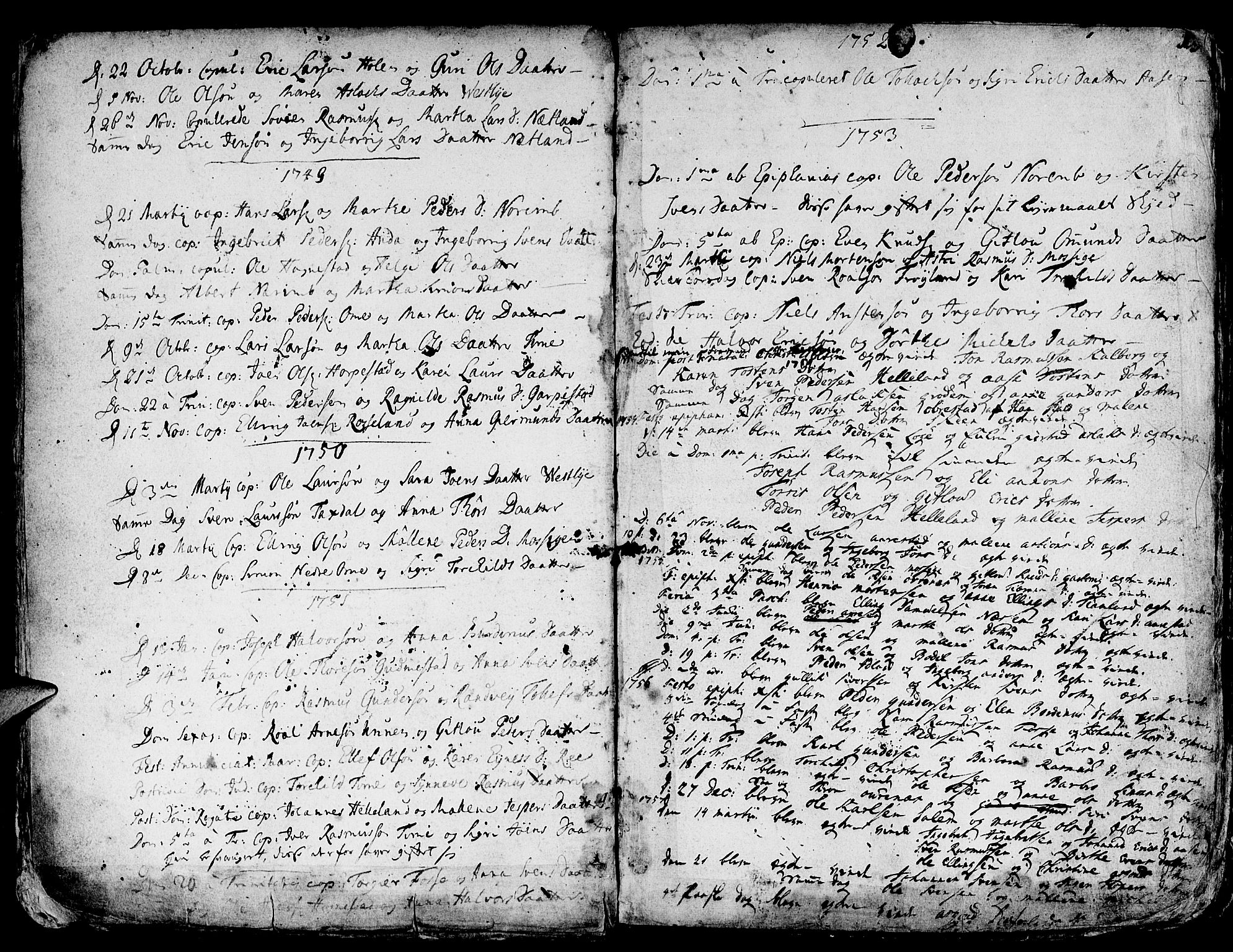 Lye sokneprestkontor, AV/SAST-A-101794/001/30BA/L0001: Parish register (official) no. A 1 /1, 1725-1800