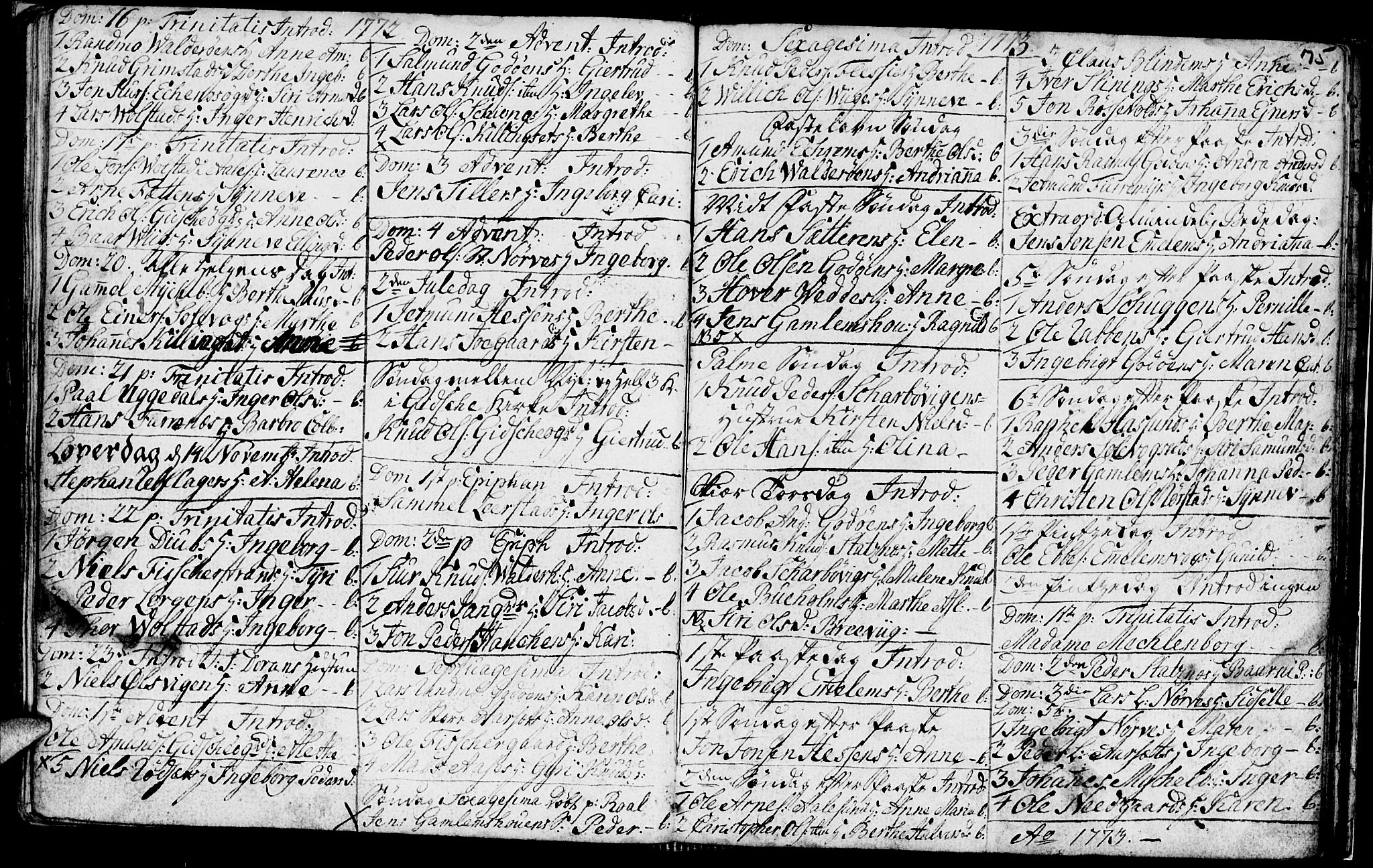 Ministerialprotokoller, klokkerbøker og fødselsregistre - Møre og Romsdal, SAT/A-1454/528/L0420: Parish register (copy) no. 528C01, 1764-1784, p. 75