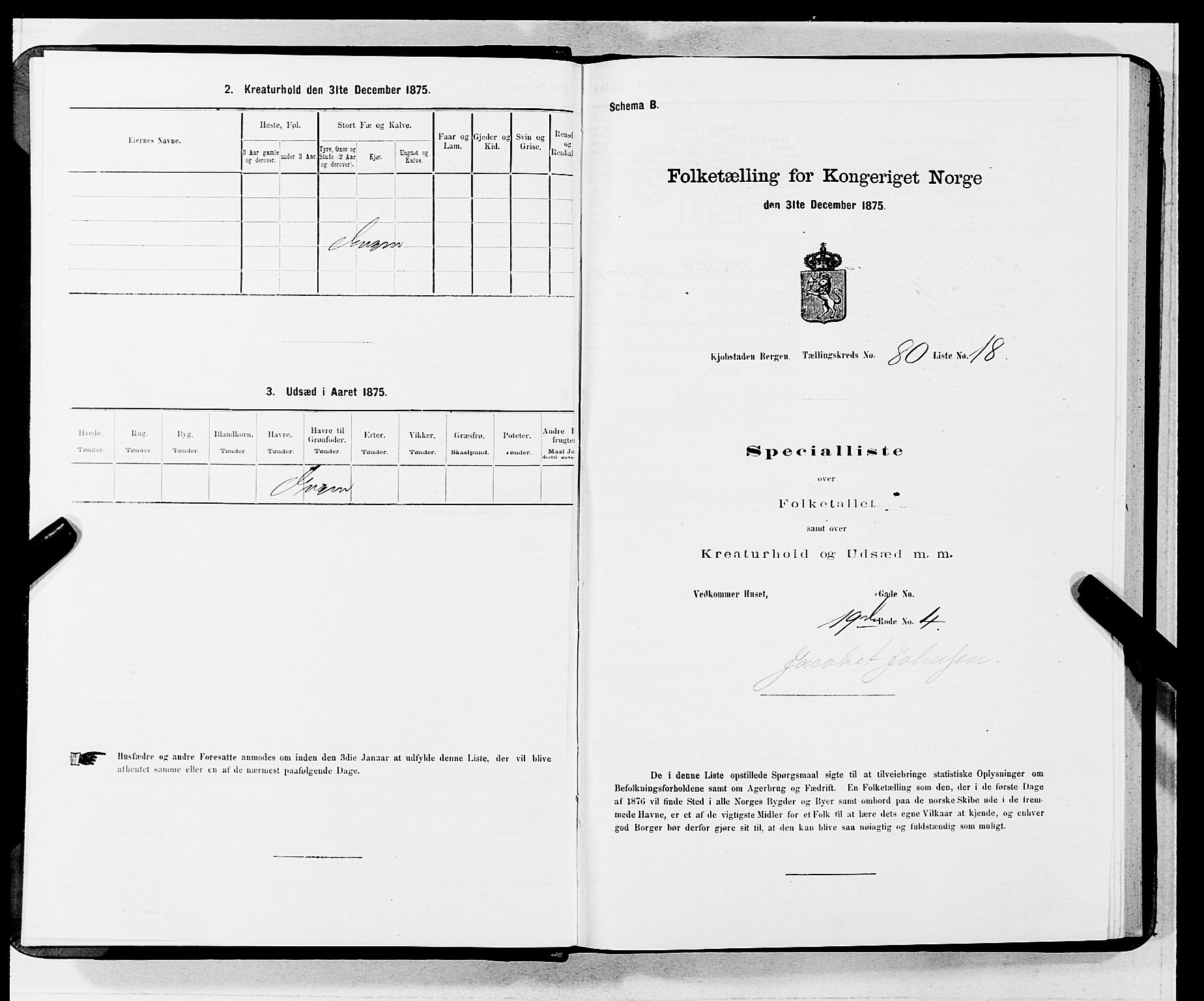 SAB, 1875 census for 1301 Bergen, 1875, p. 4324