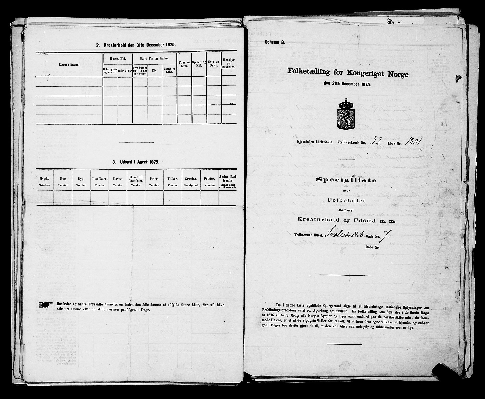 RA, 1875 census for 0301 Kristiania, 1875, p. 5228