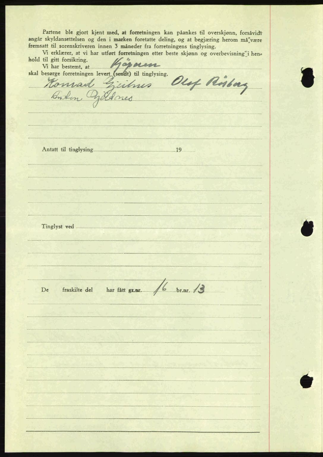 Romsdal sorenskriveri, AV/SAT-A-4149/1/2/2C: Mortgage book no. A17, 1944-1945, Diary no: : 512/1945