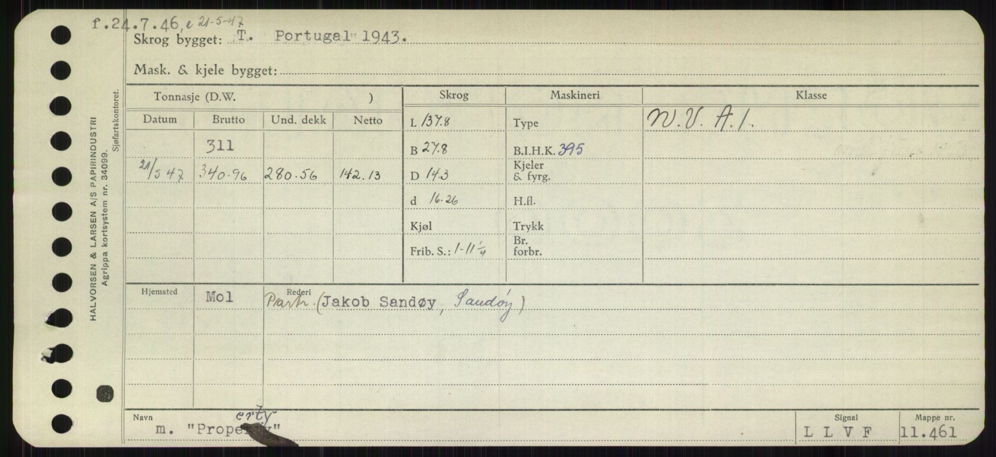 Sjøfartsdirektoratet med forløpere, Skipsmålingen, RA/S-1627/H/Hb/L0004: Fartøy, O-S, p. 167