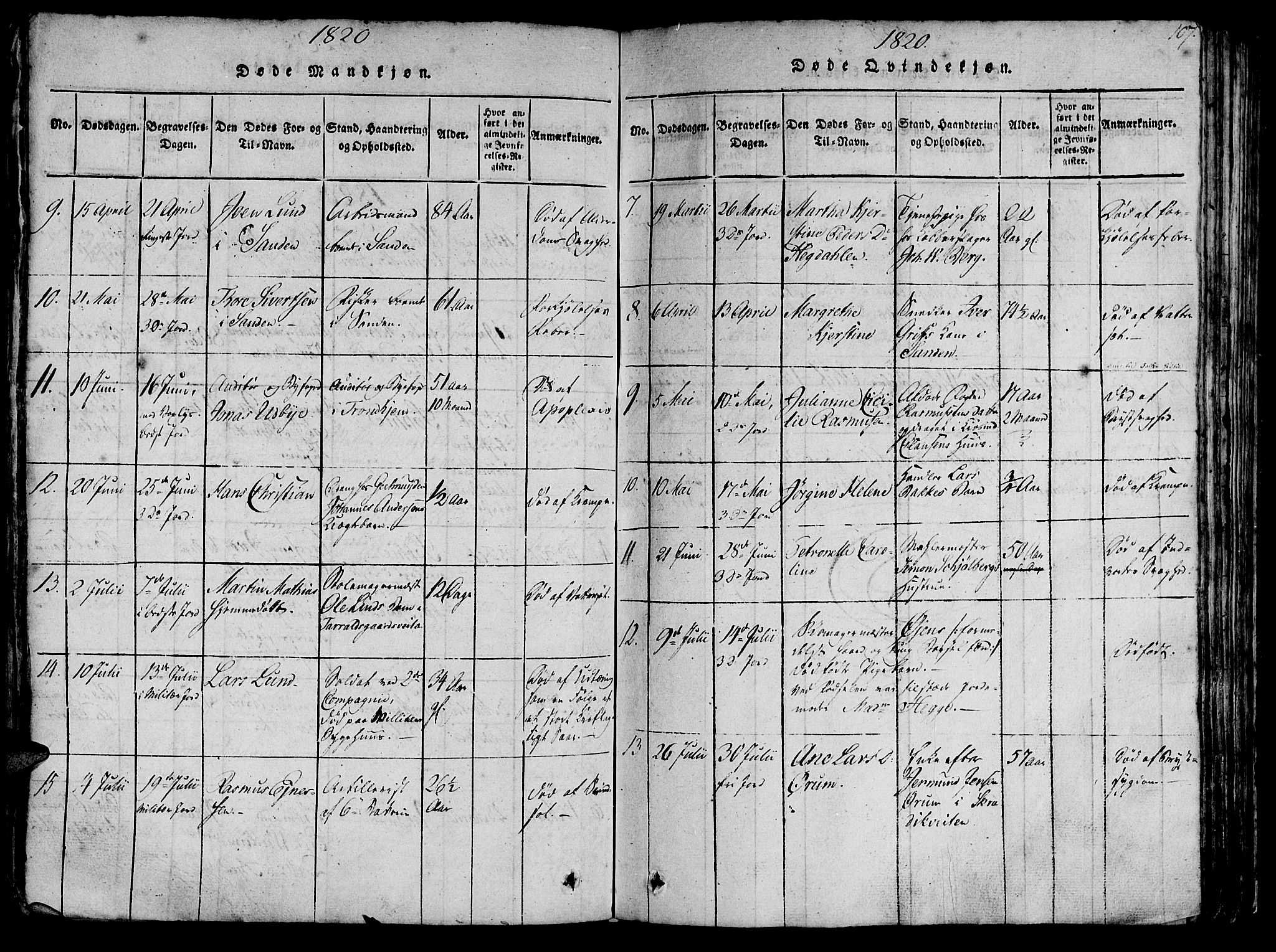 Ministerialprotokoller, klokkerbøker og fødselsregistre - Sør-Trøndelag, SAT/A-1456/602/L0135: Parish register (copy) no. 602C03, 1815-1832, p. 107