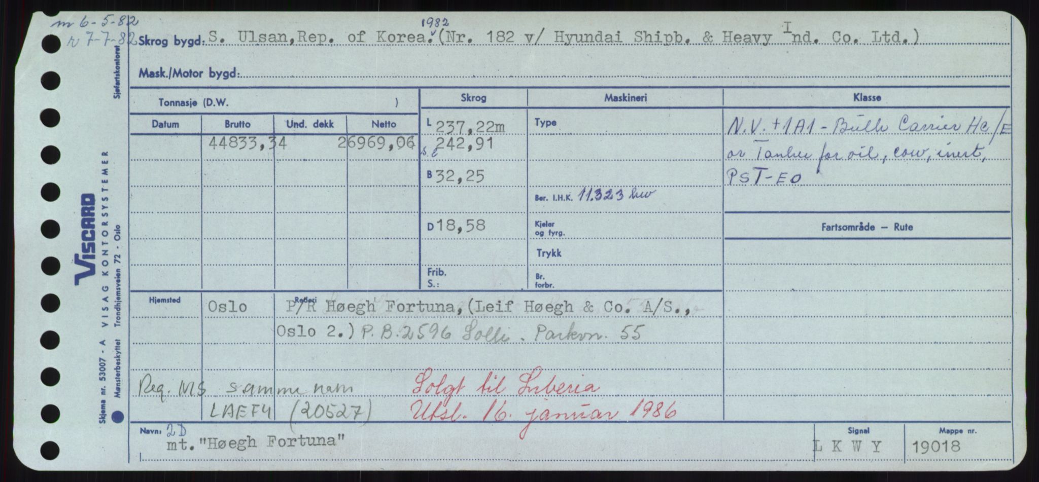 Sjøfartsdirektoratet med forløpere, Skipsmålingen, RA/S-1627/H/Hd/L0017: Fartøy, Holi-Hå, p. 329