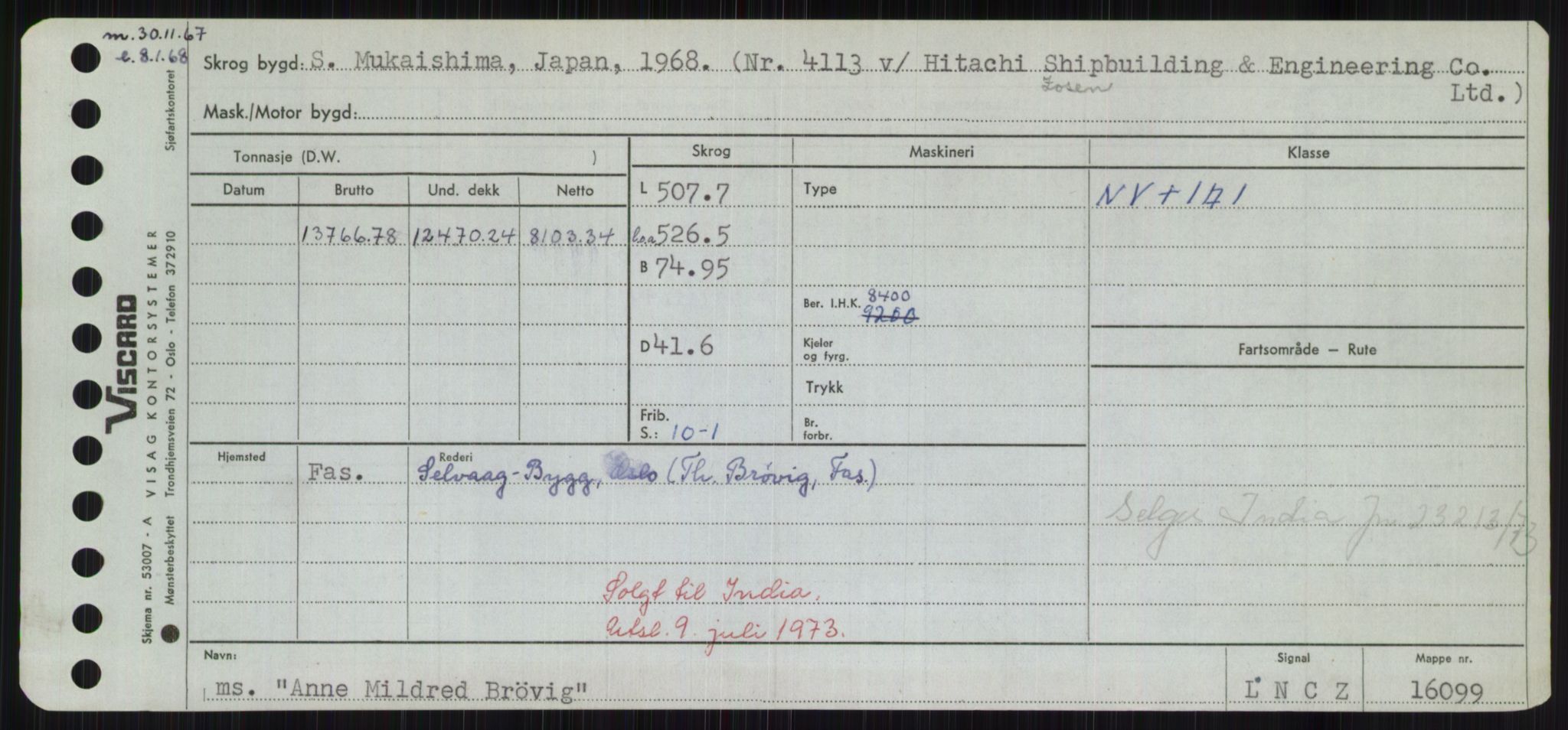 Sjøfartsdirektoratet med forløpere, Skipsmålingen, RA/S-1627/H/Hd/L0001: Fartøy, A-Anv, p. 743