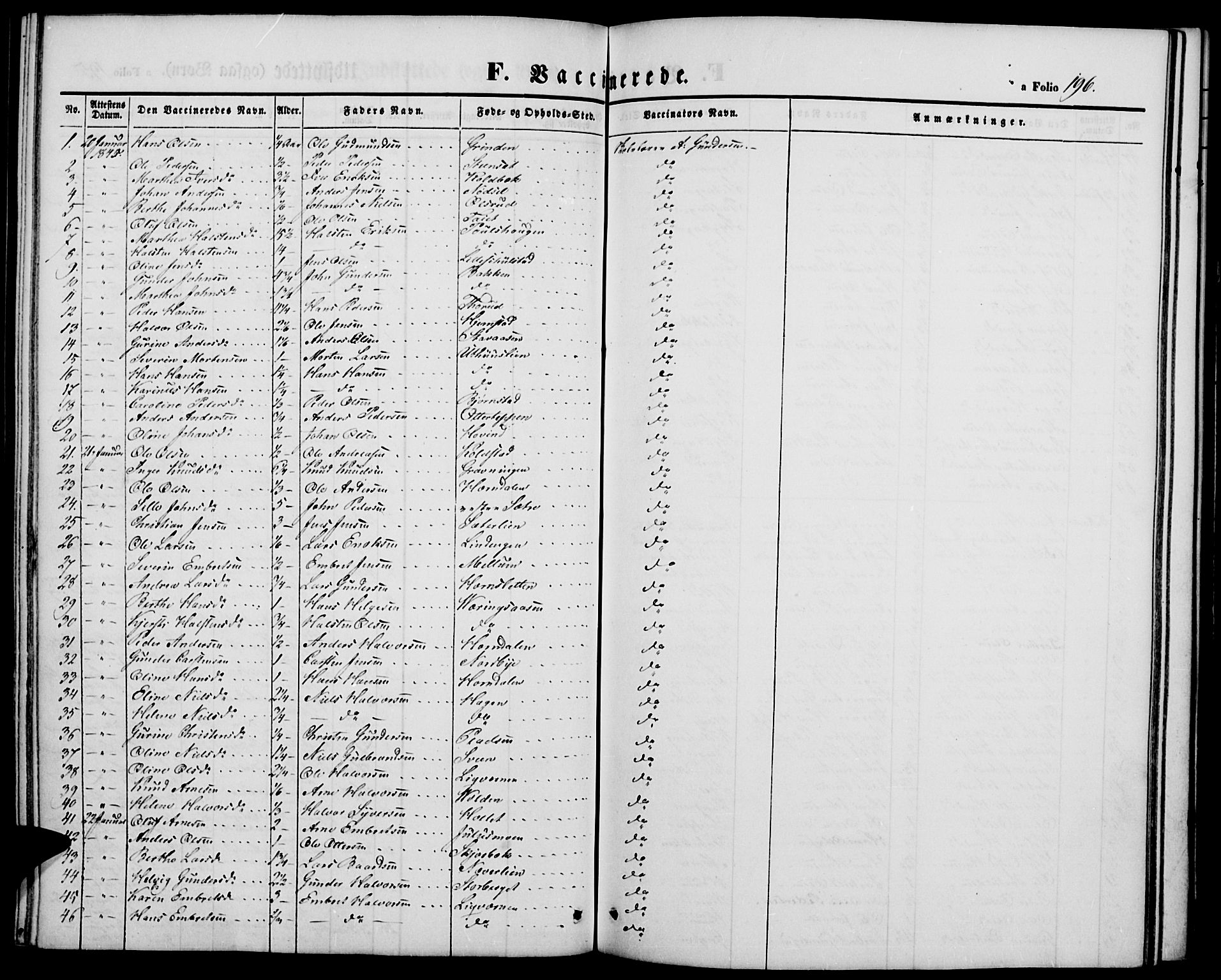 Elverum prestekontor, AV/SAH-PREST-044/H/Ha/Hab/L0002: Parish register (copy) no. 2, 1845-1855, p. 196