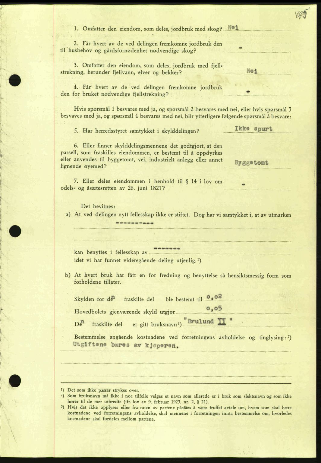 Nordmøre sorenskriveri, AV/SAT-A-4132/1/2/2Ca: Mortgage book no. A96, 1943-1944, Diary no: : 2456/1943