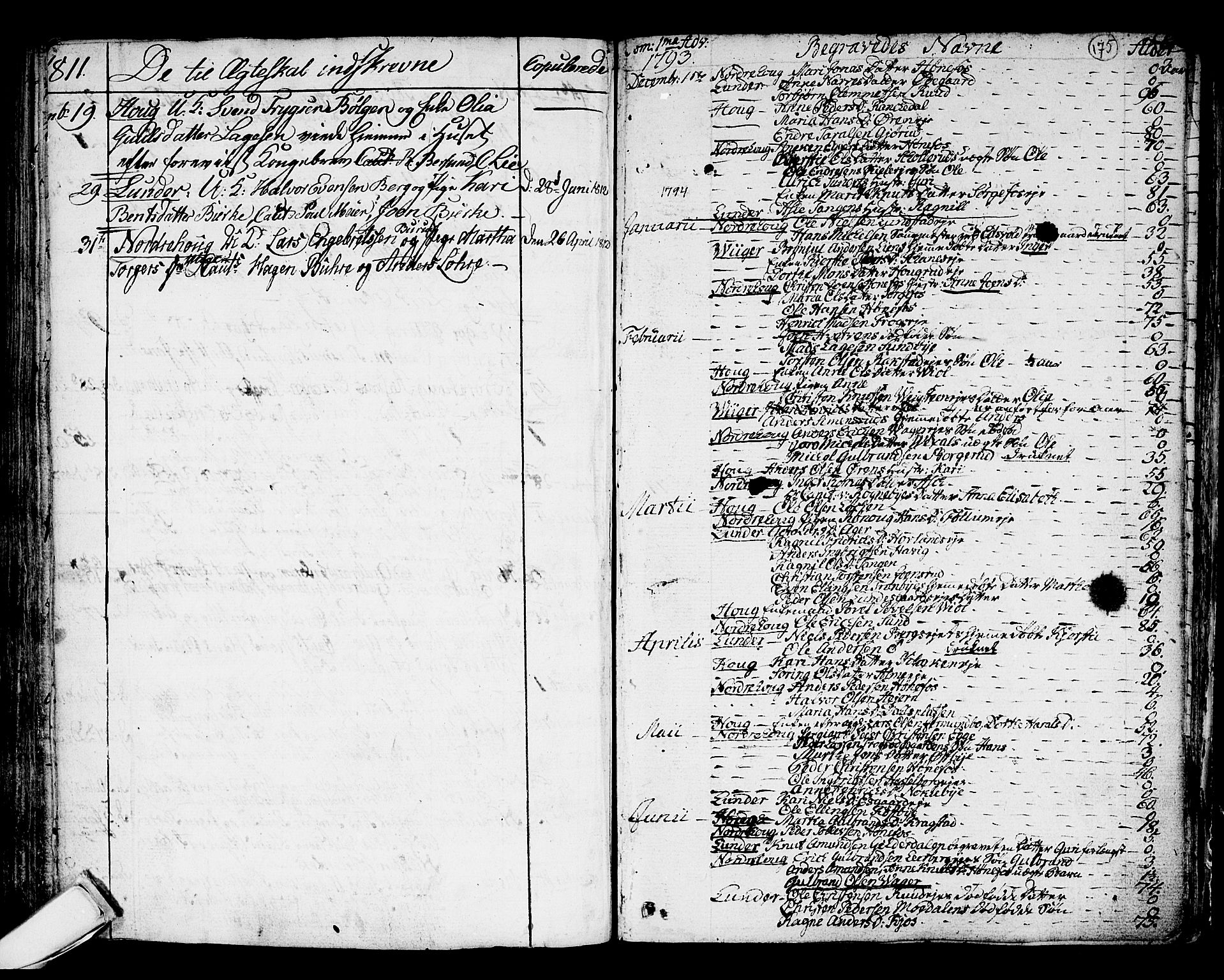 Norderhov kirkebøker, SAKO/A-237/F/Fa/L0006: Parish register (official) no. 6, 1789-1811, p. 175