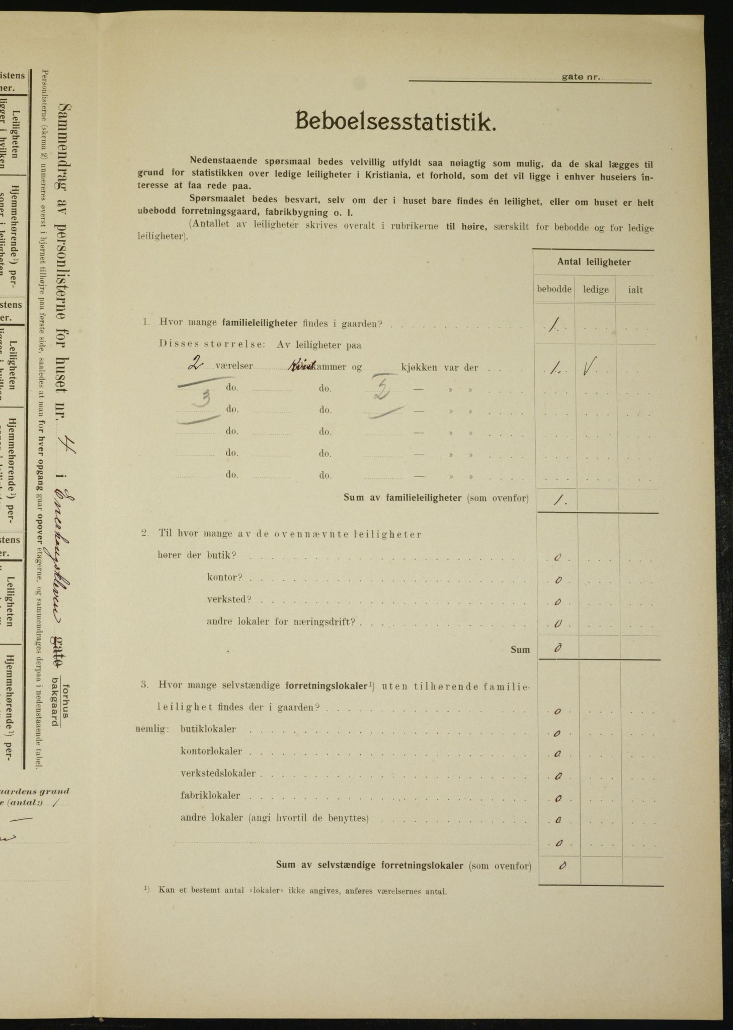 OBA, Municipal Census 1910 for Kristiania, 1910, p. 19872