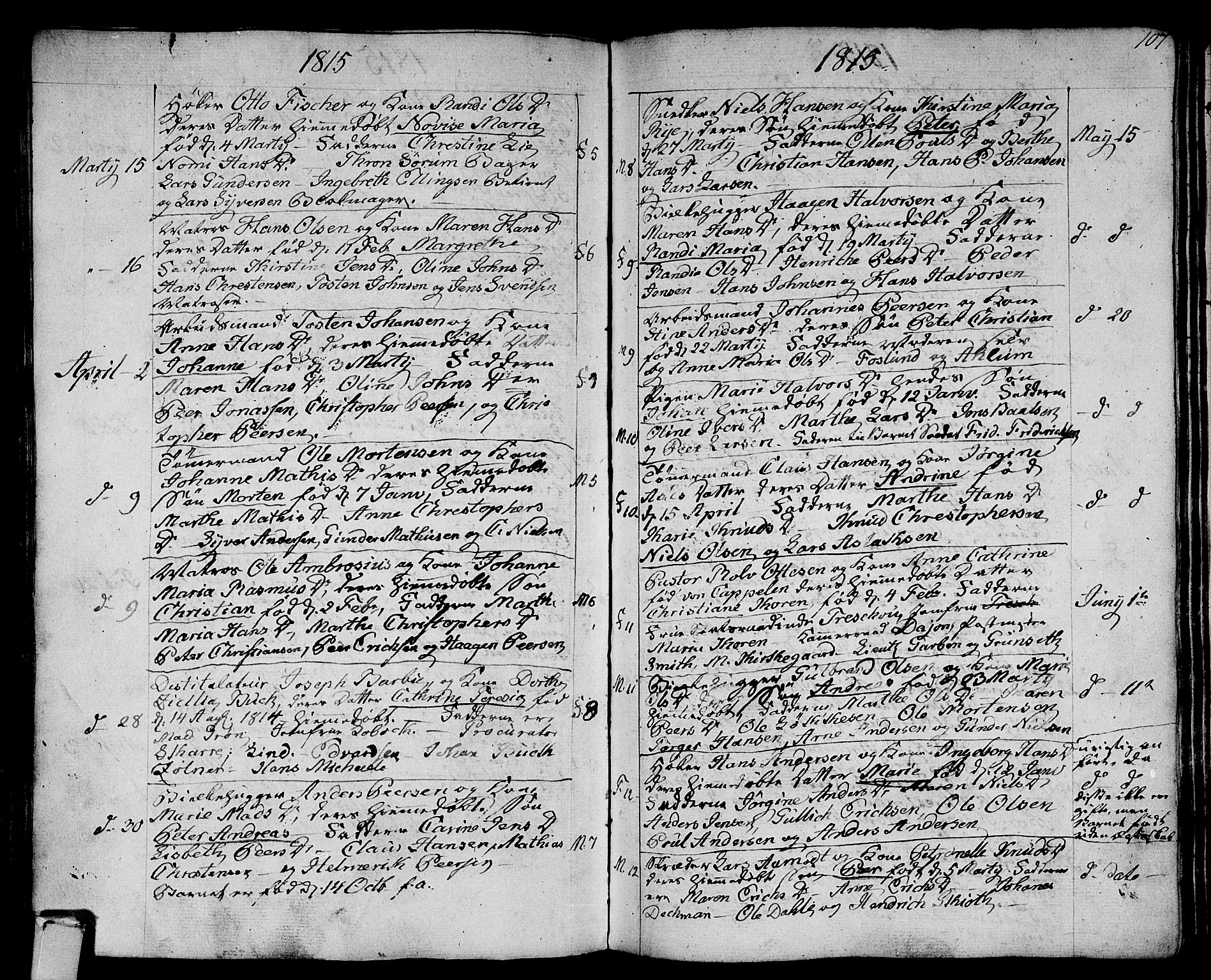 Strømsø kirkebøker, SAKO/A-246/F/Fa/L0010: Parish register (official) no. I 10, 1792-1822, p. 107