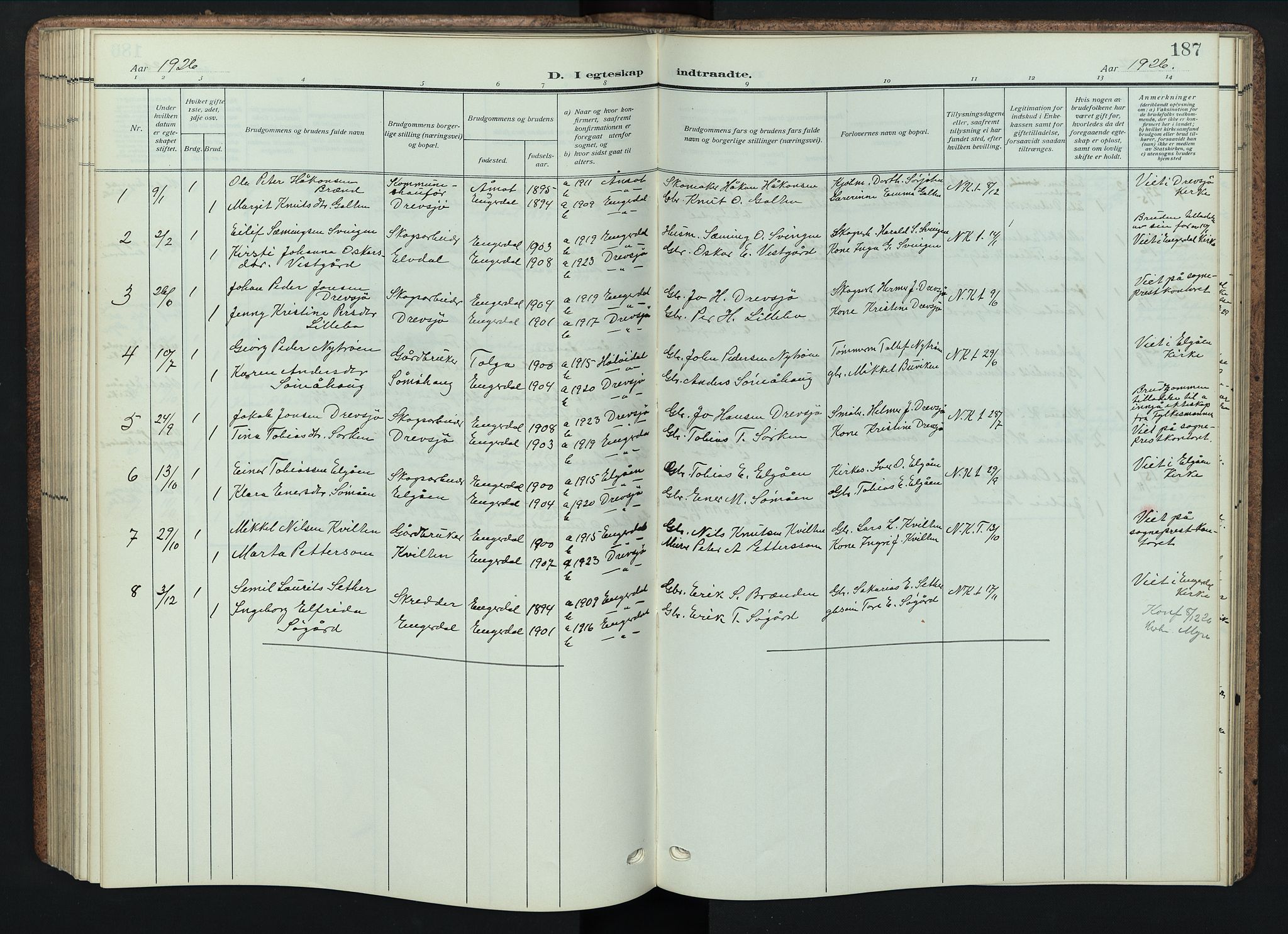 Engerdal prestekontor, AV/SAH-PREST-048/H/Ha/Hab/L0001: Parish register (copy) no. 1, 1911-1947, p. 187