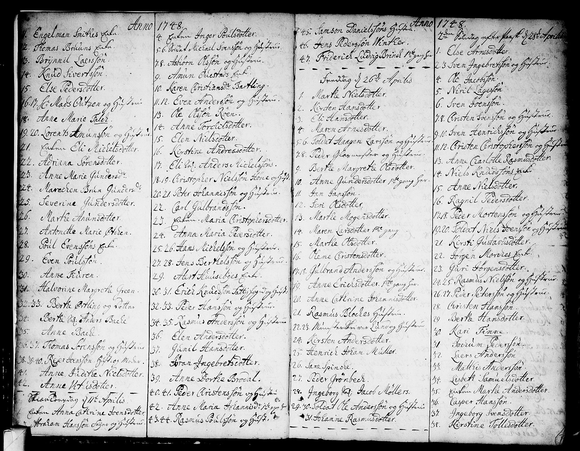 Strømsø kirkebøker, AV/SAKO-A-246/F/Fa/L0008: Parish register (official) no. I 8, 1748-1774, p. 4