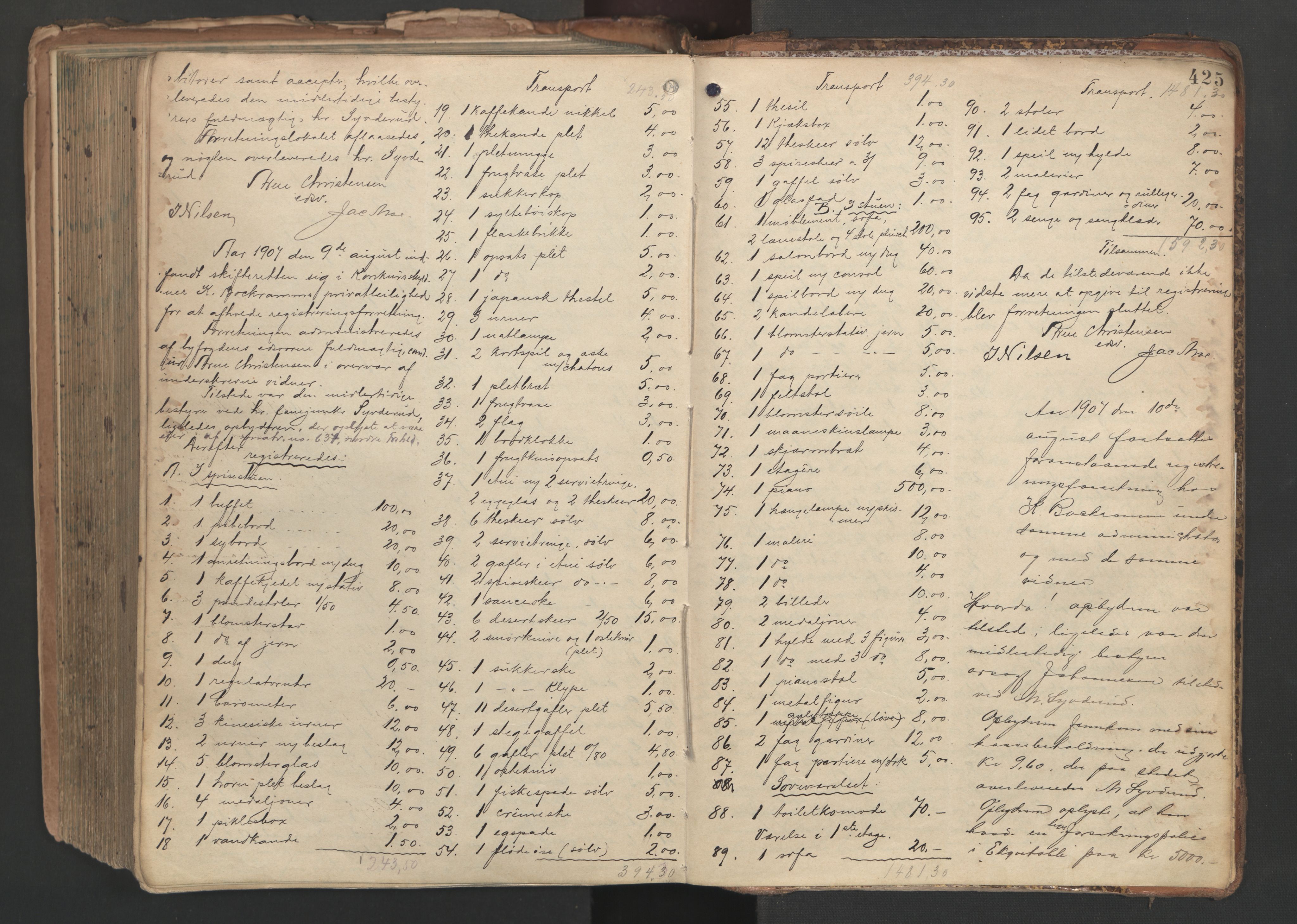 Halden byfogd, AV/SAO-A-10865/H/Hd/L0006: Skifteforhandlingsprotokoll, 1892-1907, p. 424b-425a