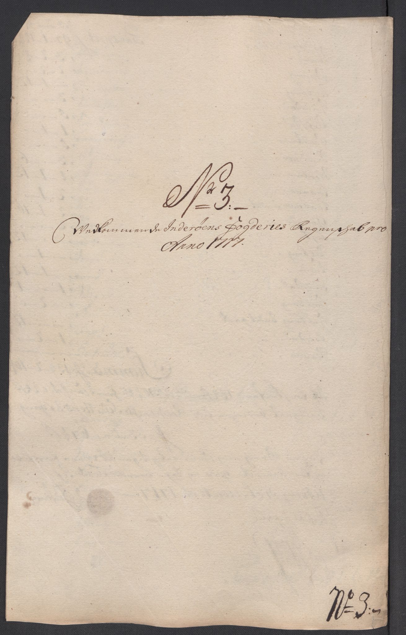 Rentekammeret inntil 1814, Reviderte regnskaper, Fogderegnskap, AV/RA-EA-4092/R63/L4325: Fogderegnskap Inderøy, 1717, p. 99