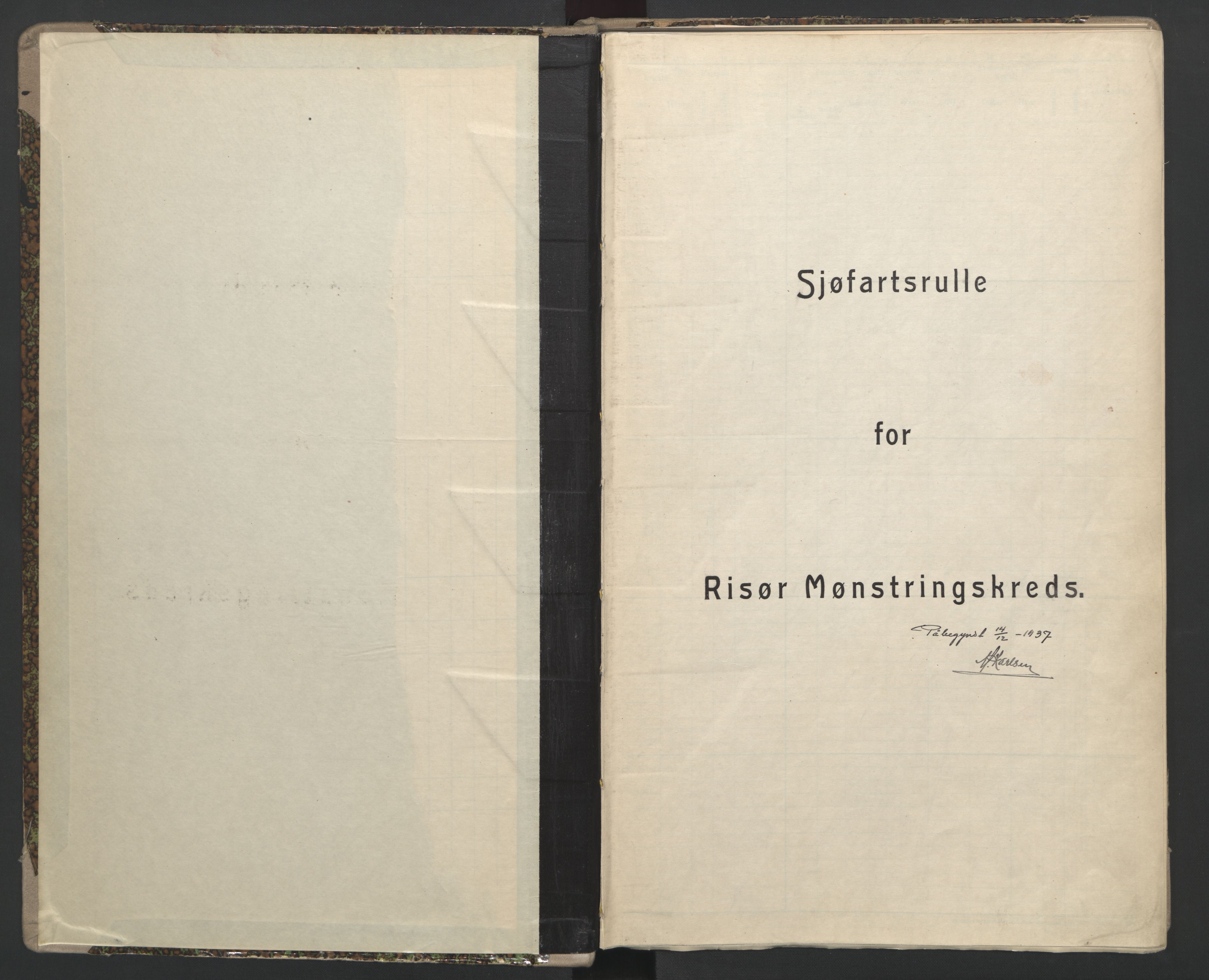 Risør mønstringskrets, SAK/2031-0010/F/Fb/L0016: Hovedrulle B nr 194-265, T-15, 1937-1948, p. 2