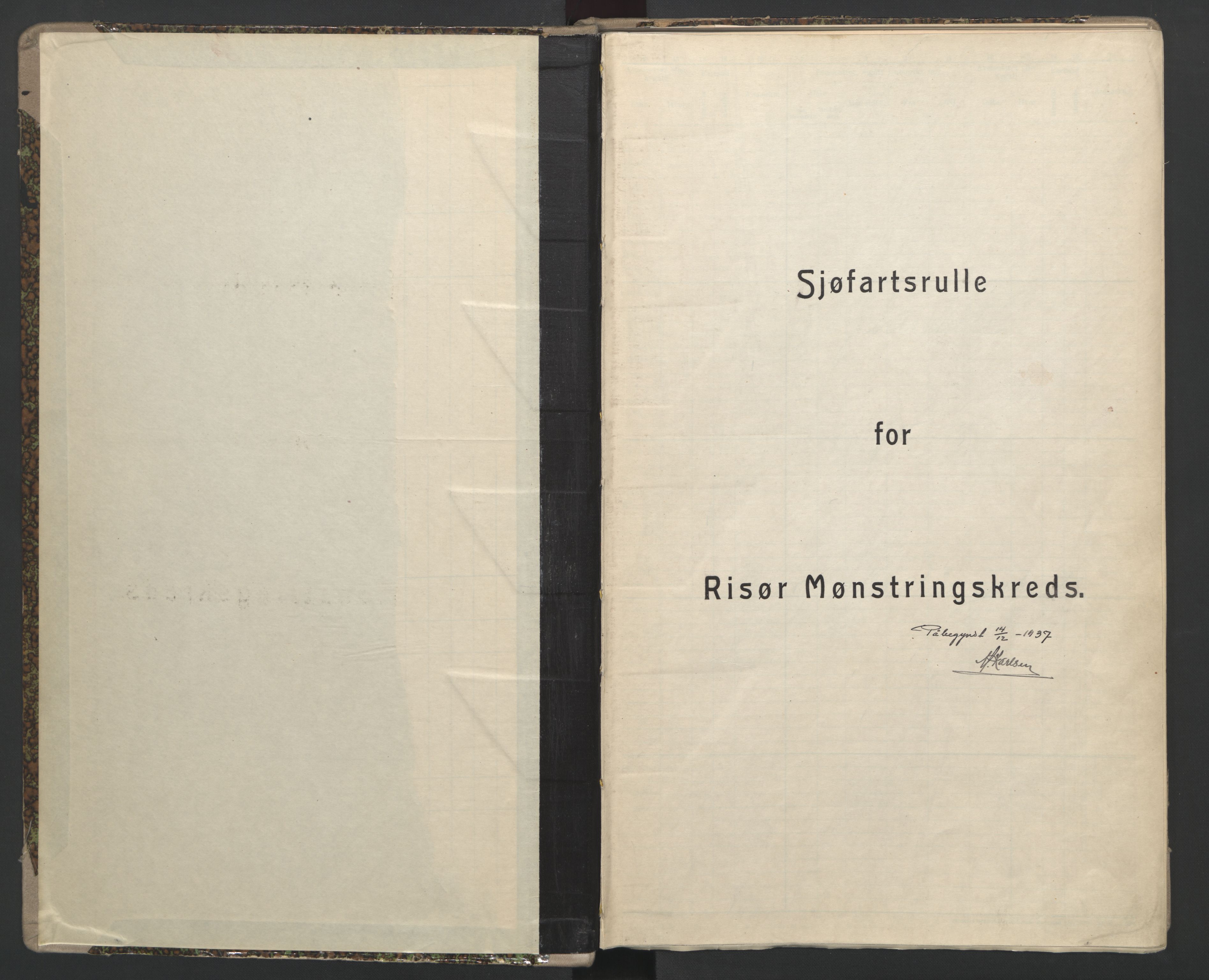 Risør mønstringskrets, AV/SAK-2031-0010/F/Fb/L0016: Hovedrulle B nr 194-265, T-15, 1937-1948, p. 2